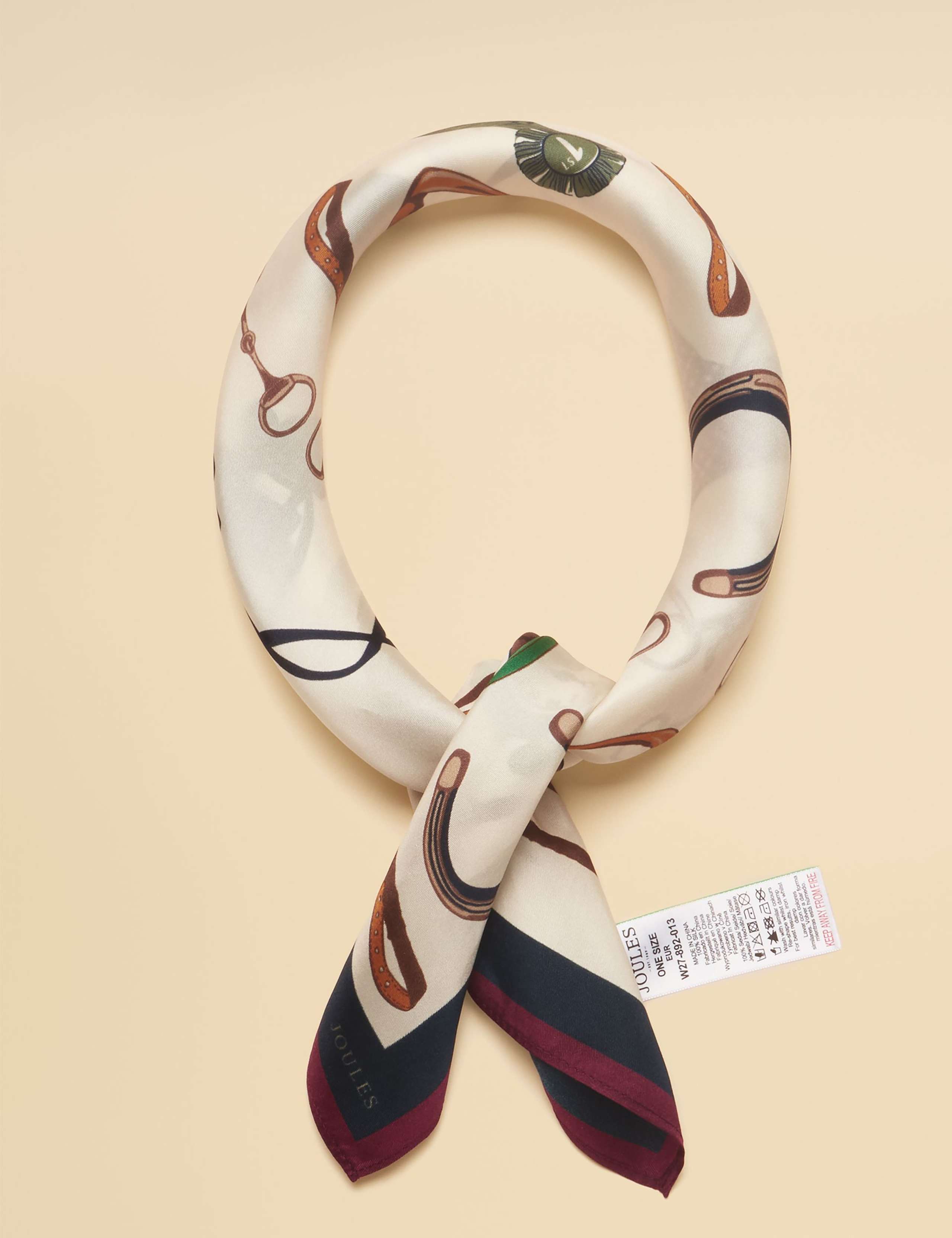 Pure Silk Printed Square Neckerchief