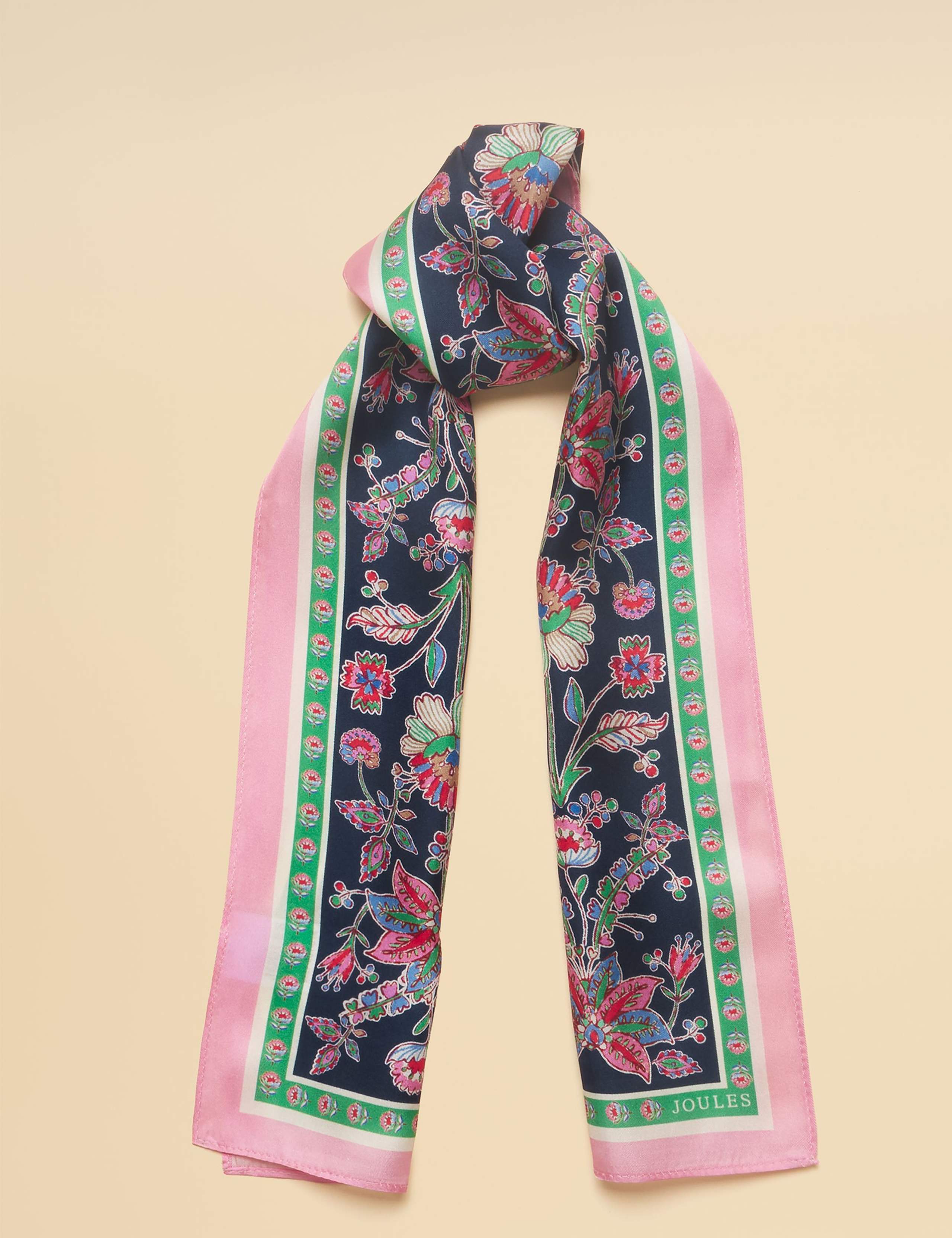 Pure Silk Floral Scarf