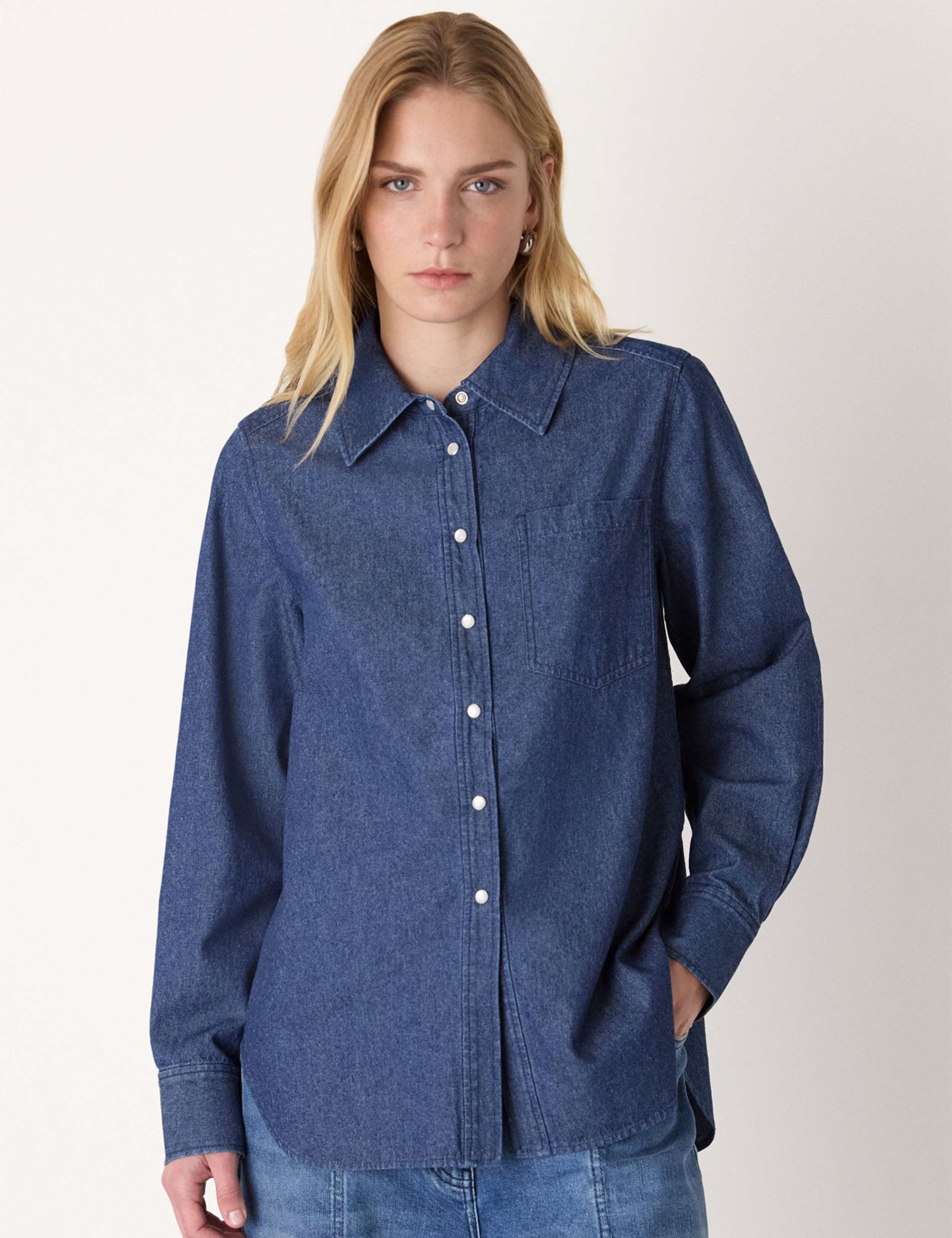 Pure Cotton Collared Shirt