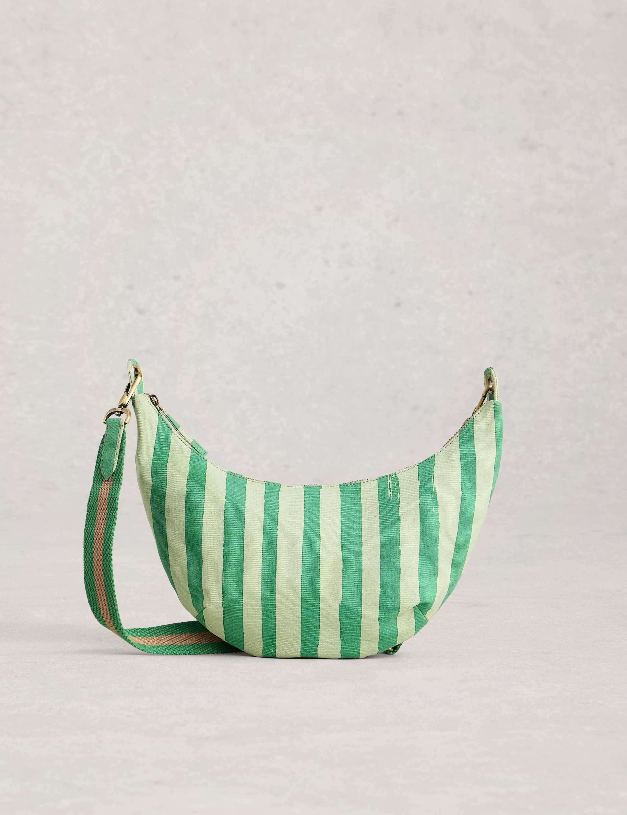 Canvas Striped Cross Body Bag