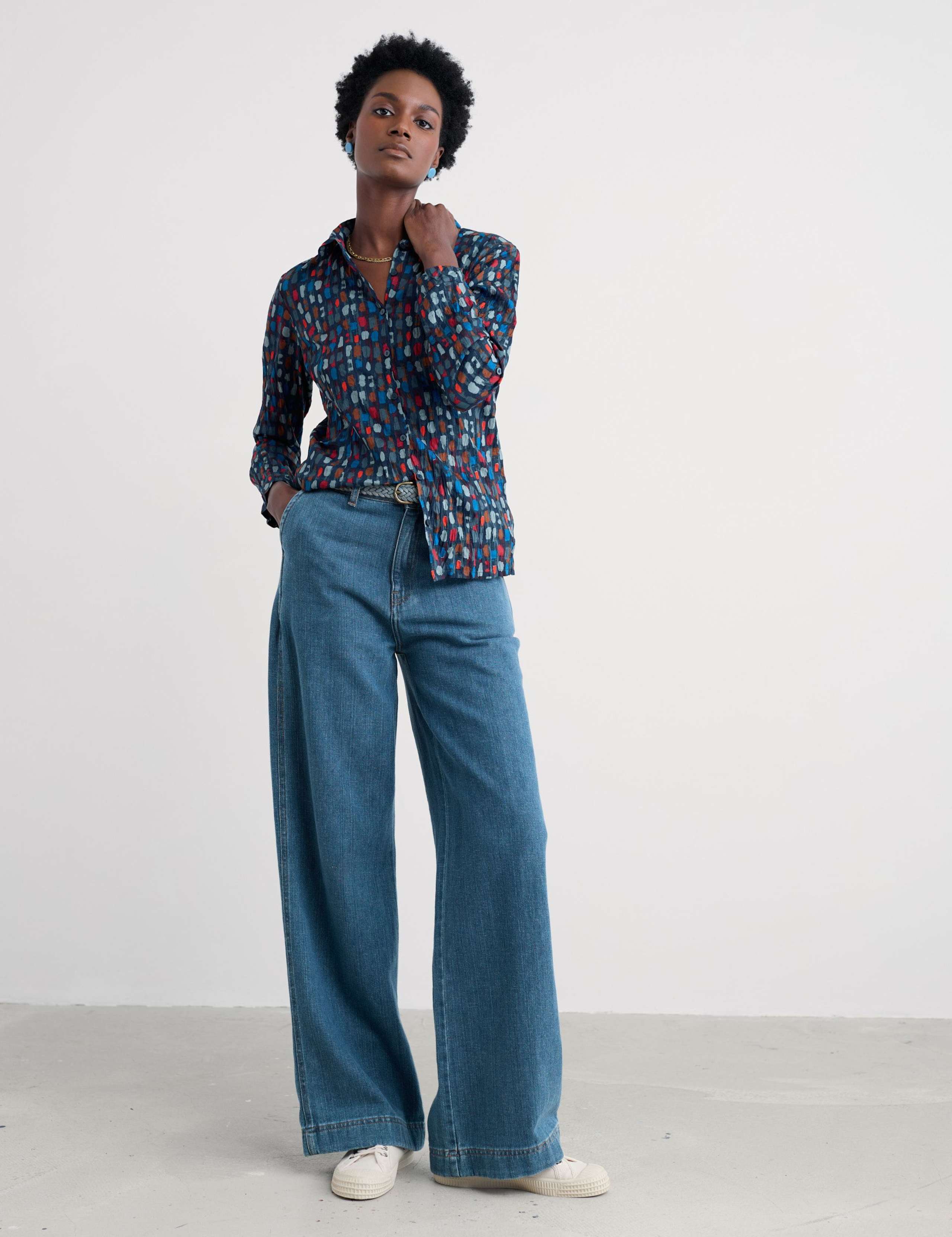 Pure Cotton Printed Collared Shirt