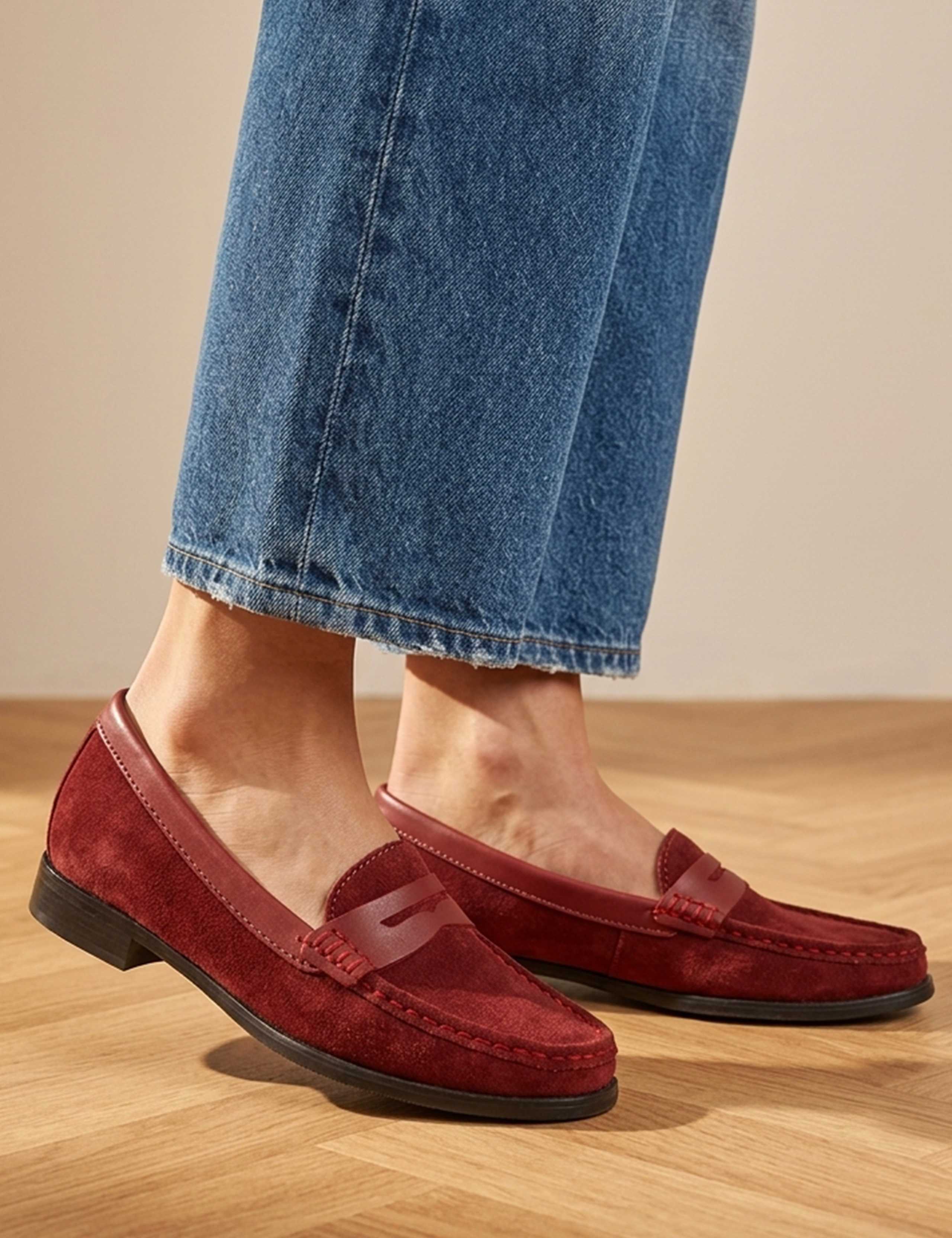 Wide Fit Suede Loafers
