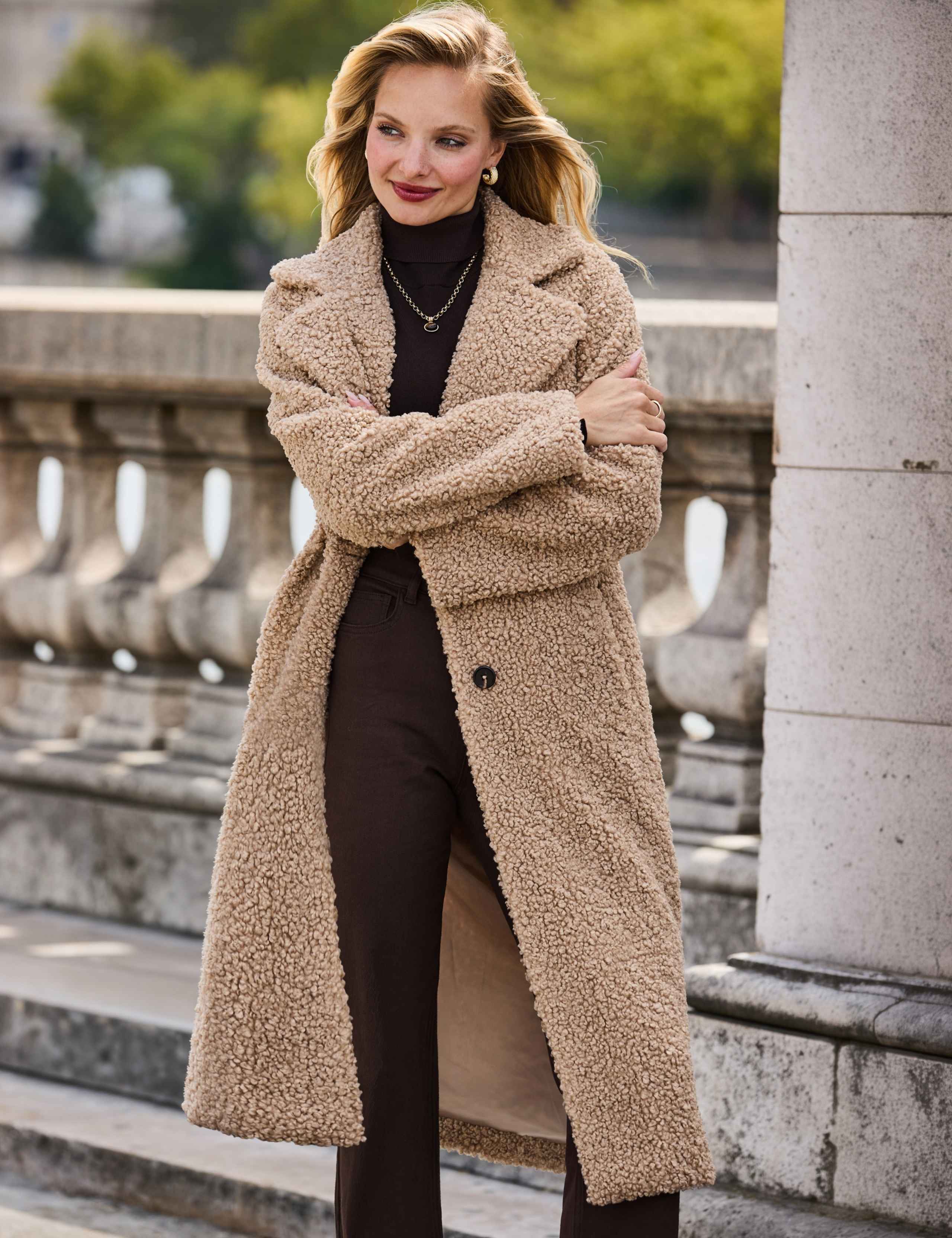Borg Oversized Longline Coat