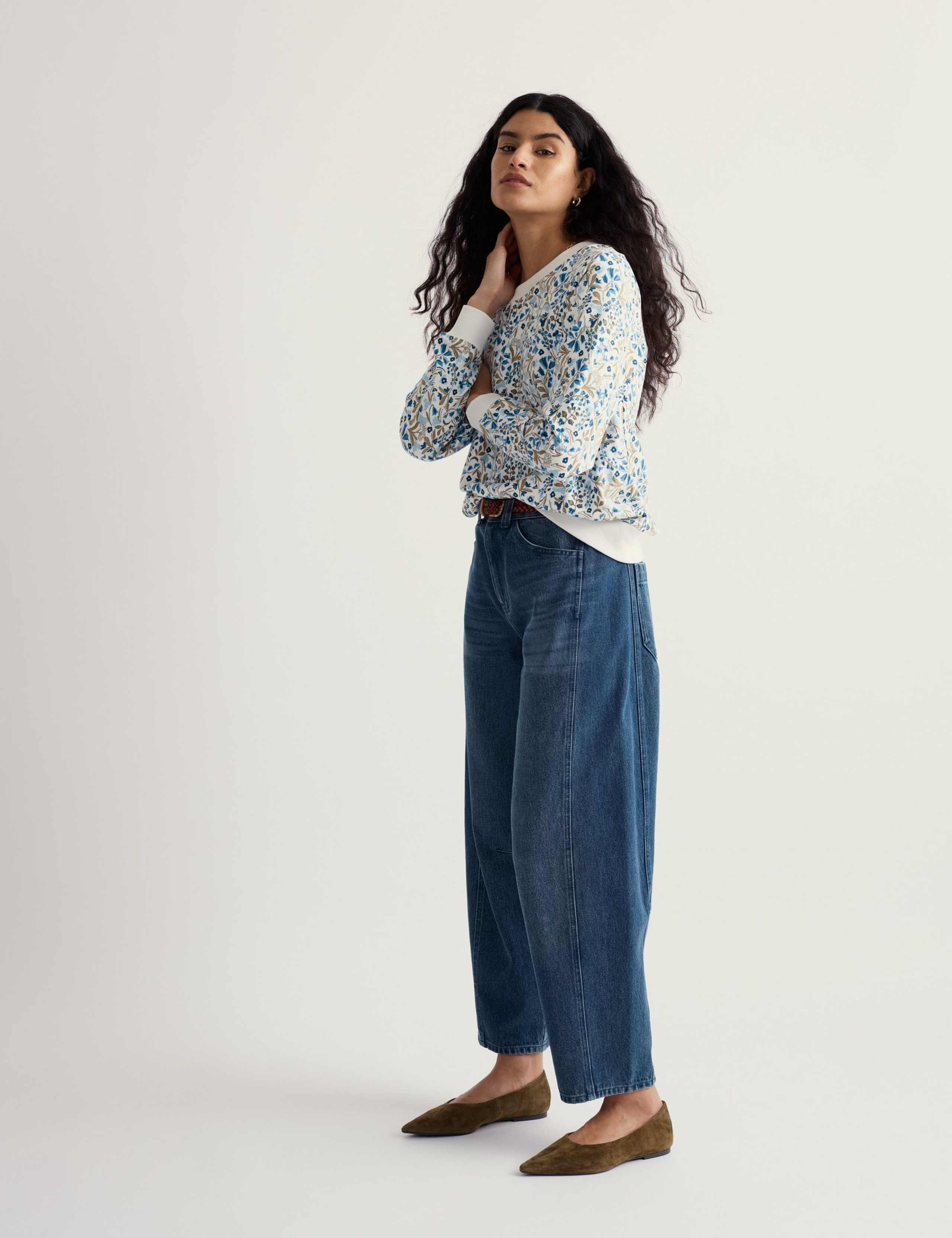 Pure Cotton Floral Sweatshirt