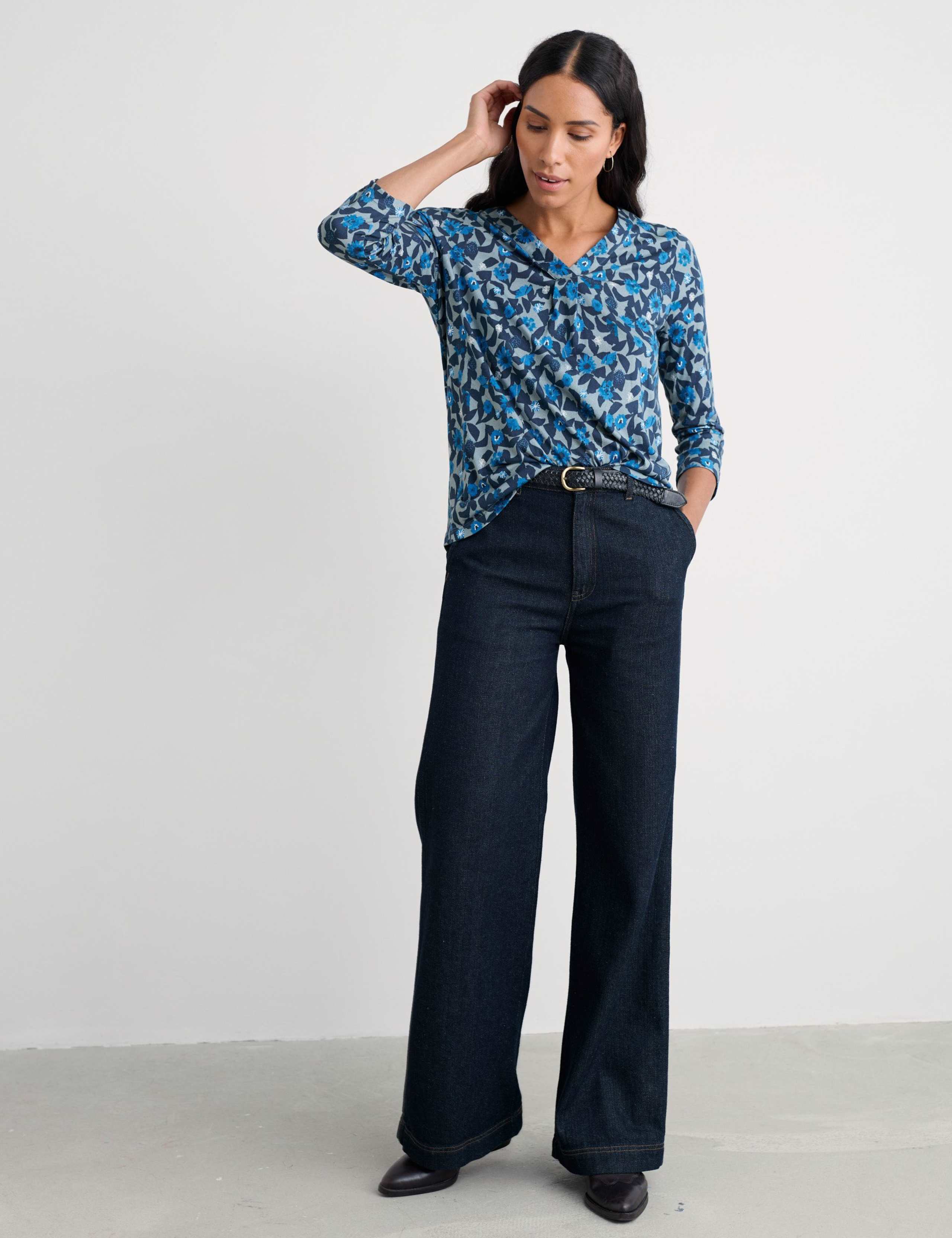 Cotton Modal Blend Printed Top