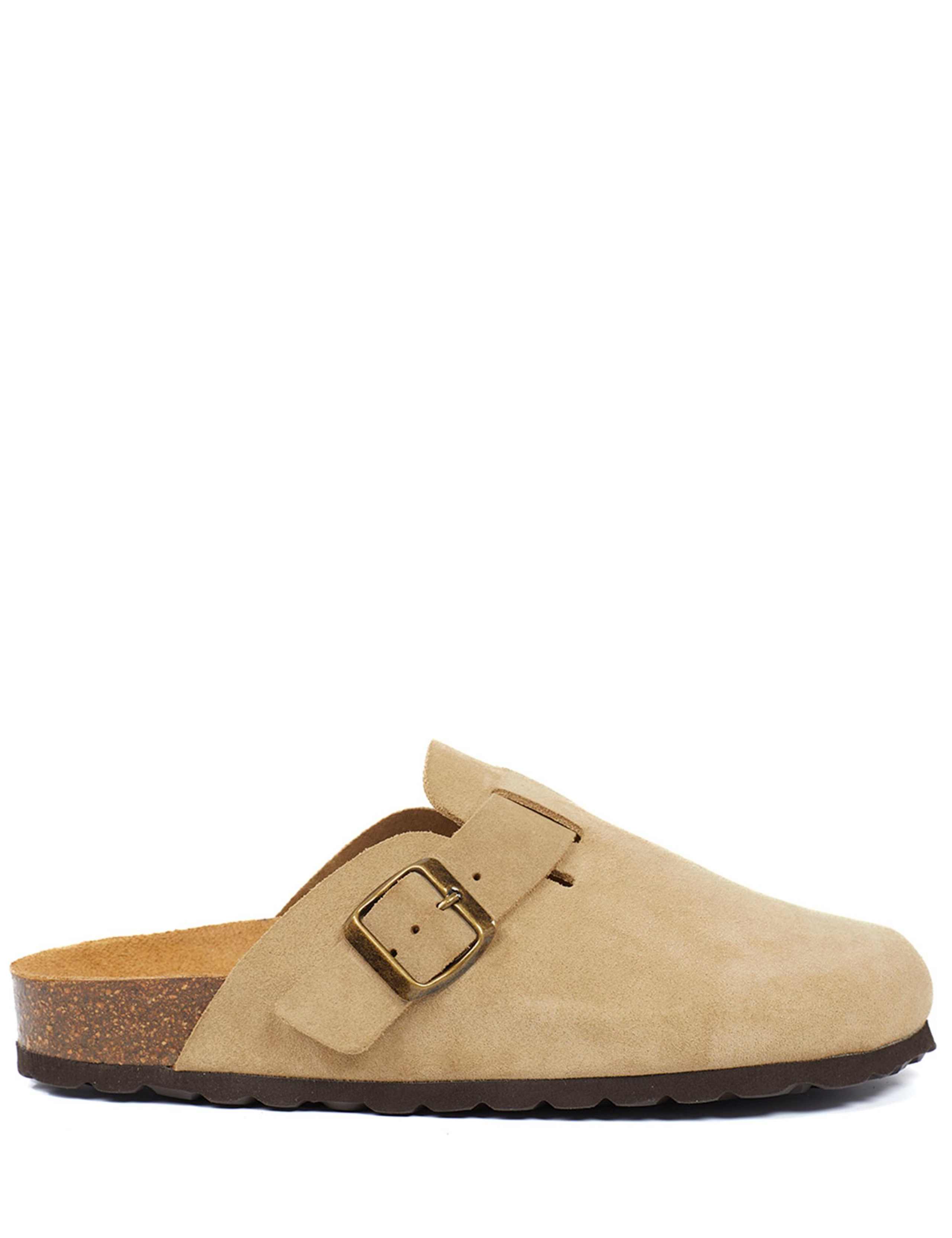 Leather Buckle Mules