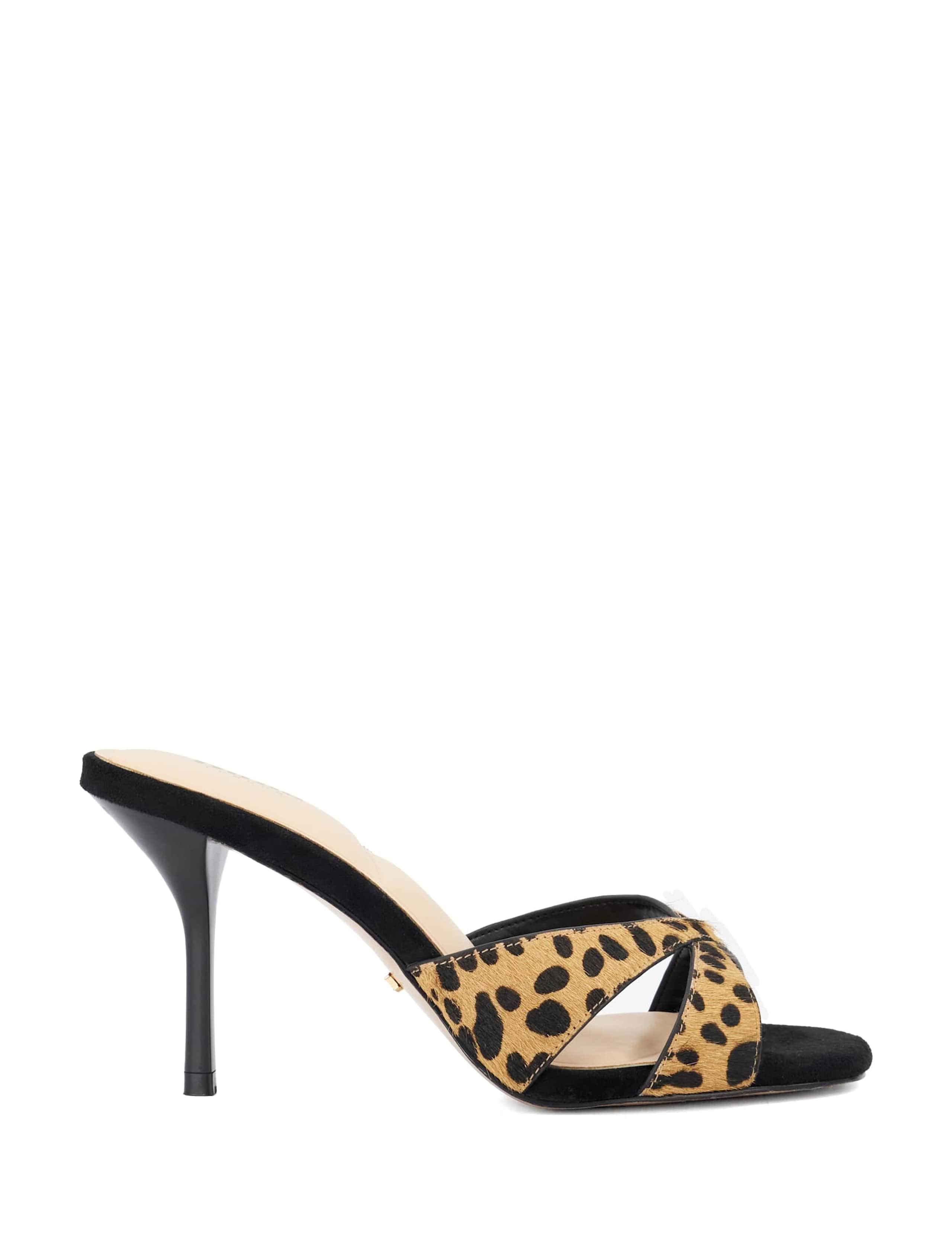Animal Print Stiletto Mule Shoes
