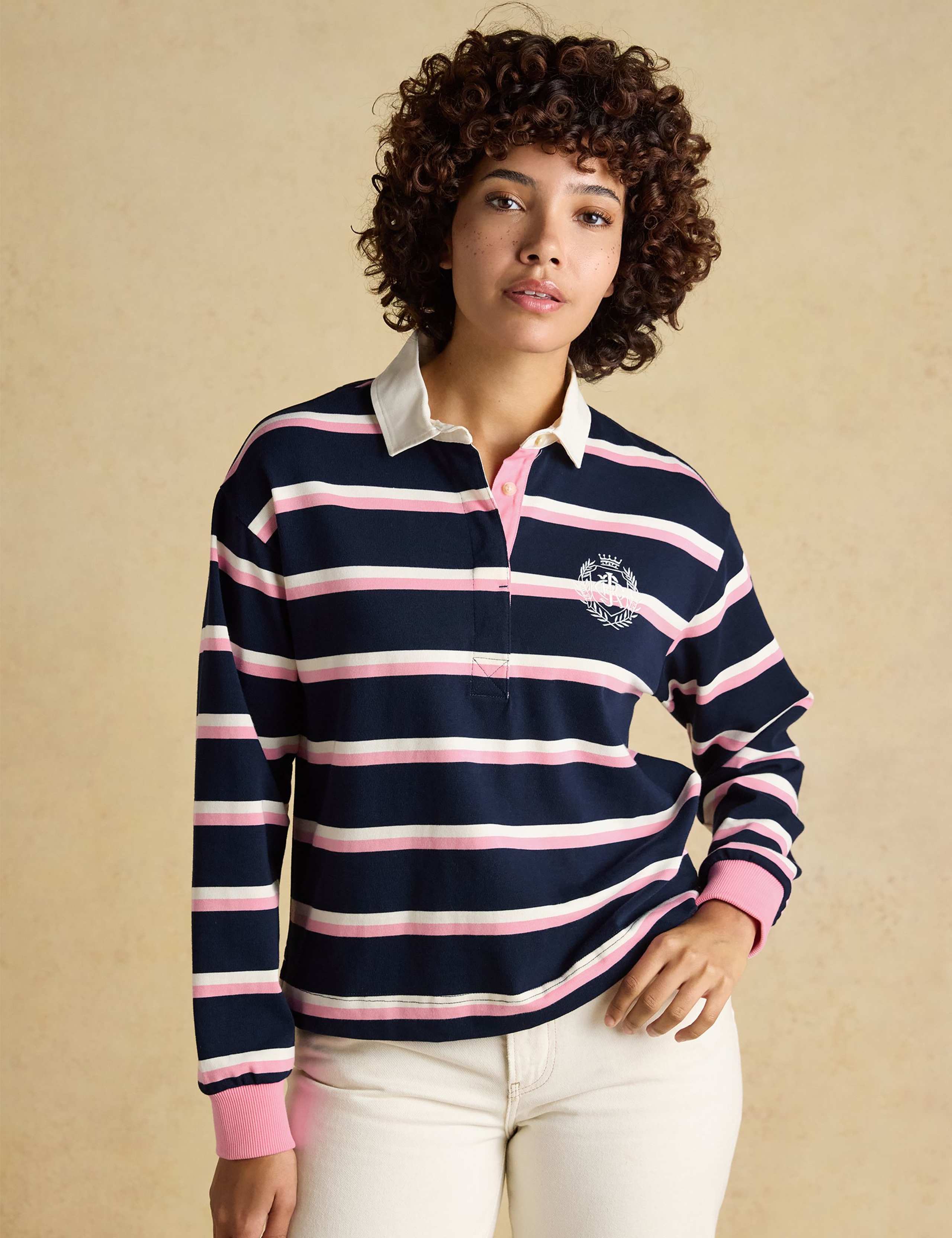 Pure Cotton Striped Rugby Relaxed Shirt