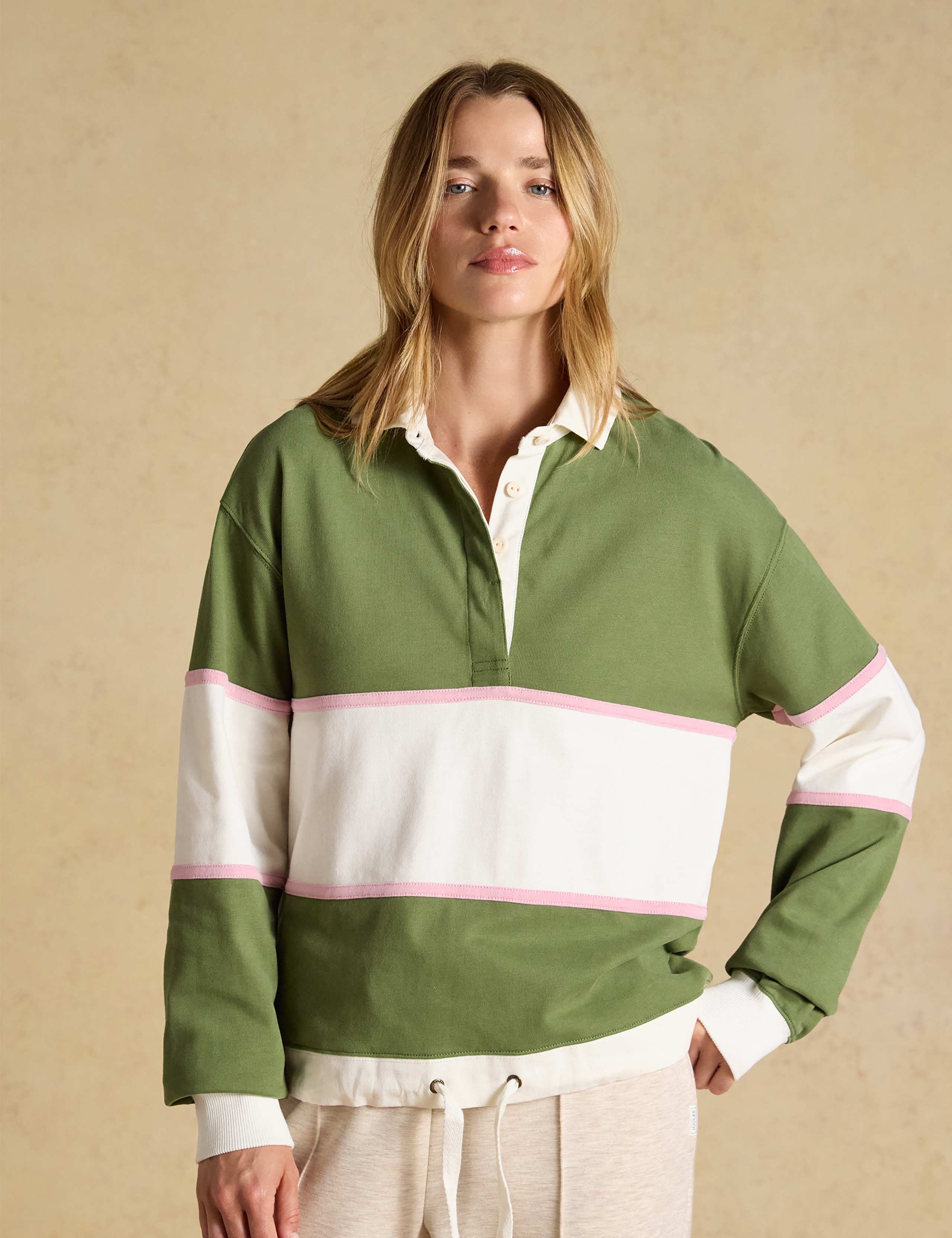 Pure Cotton Striped Rugby Top
