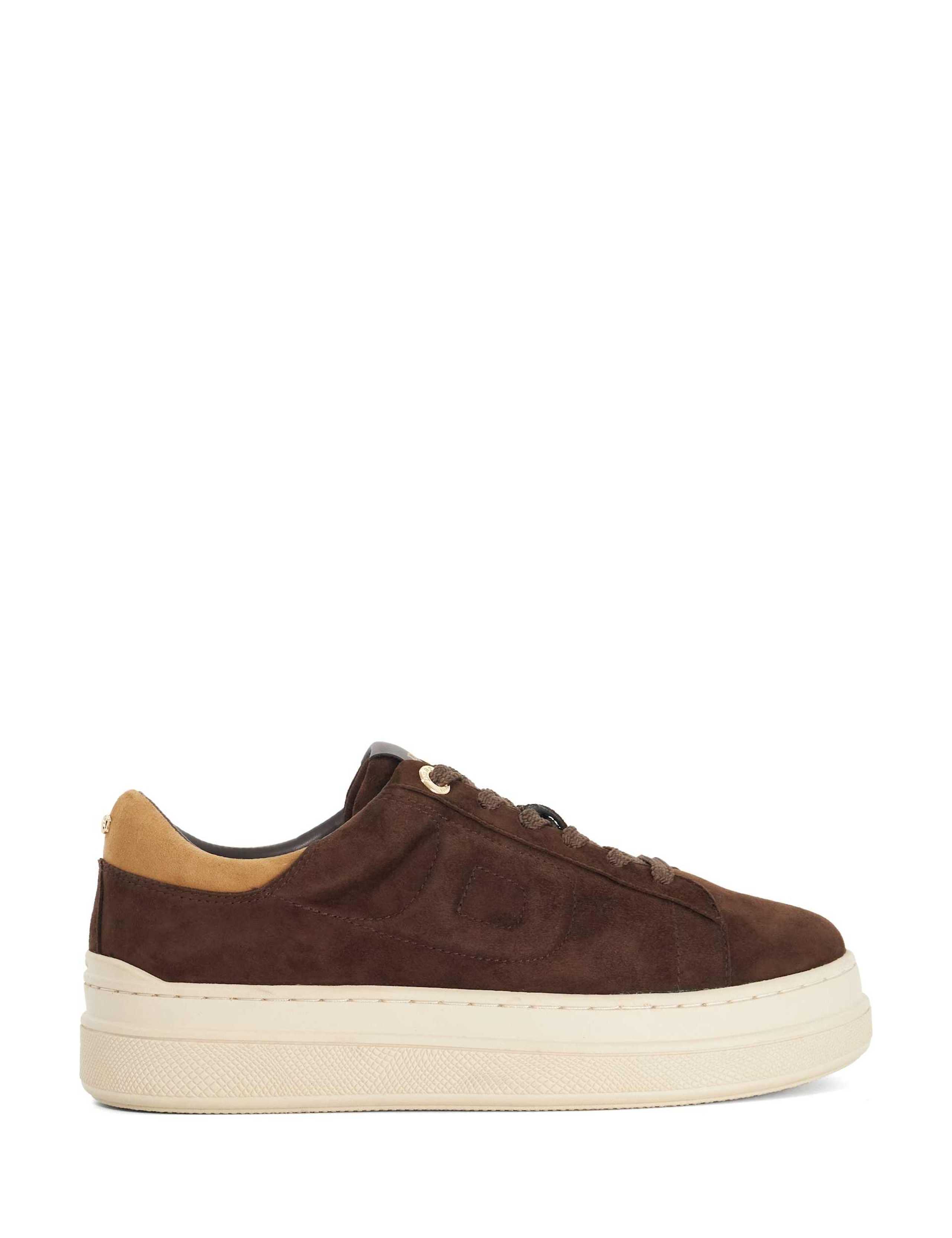 Leather Lace Up Trainers