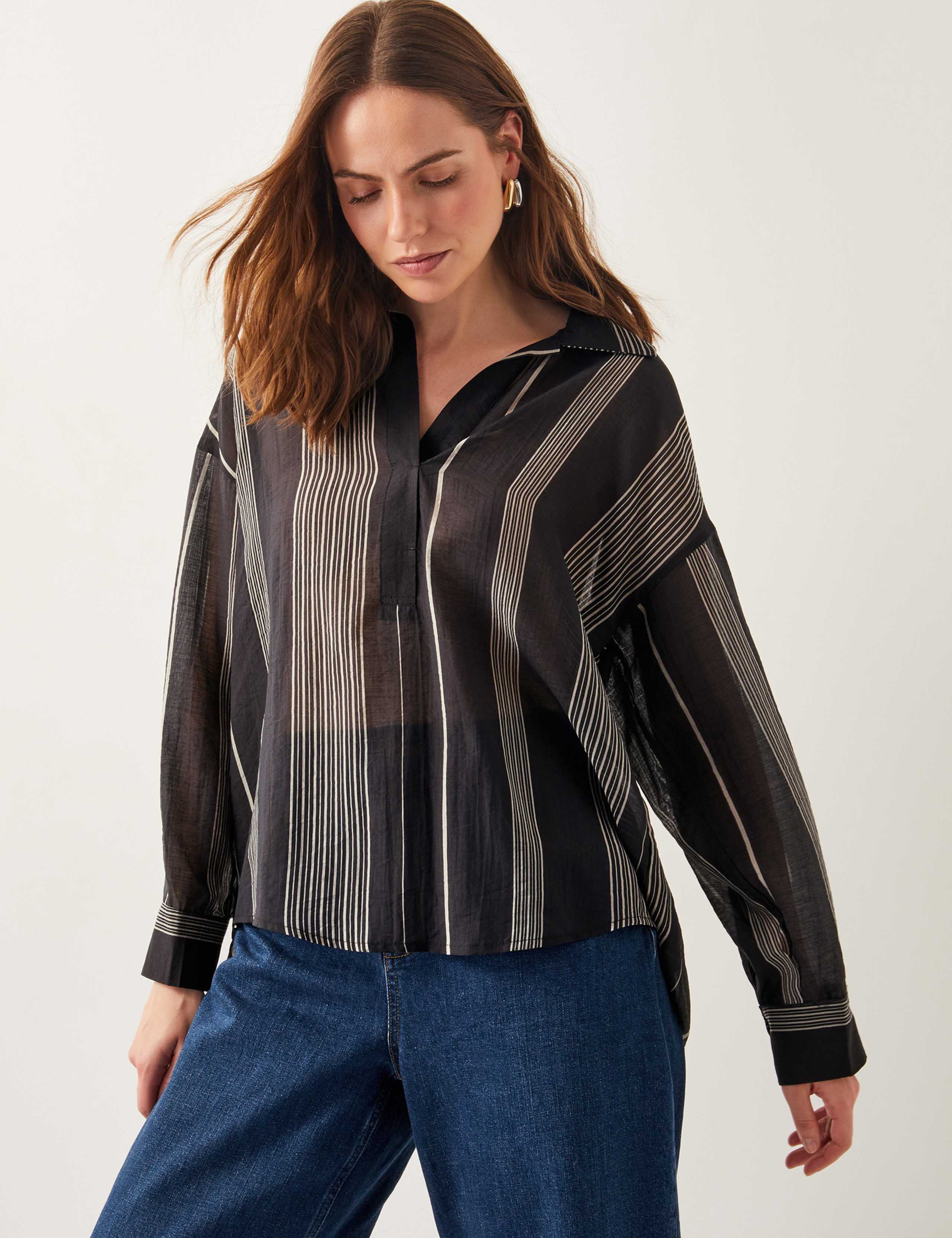 Striped Collared Blouse