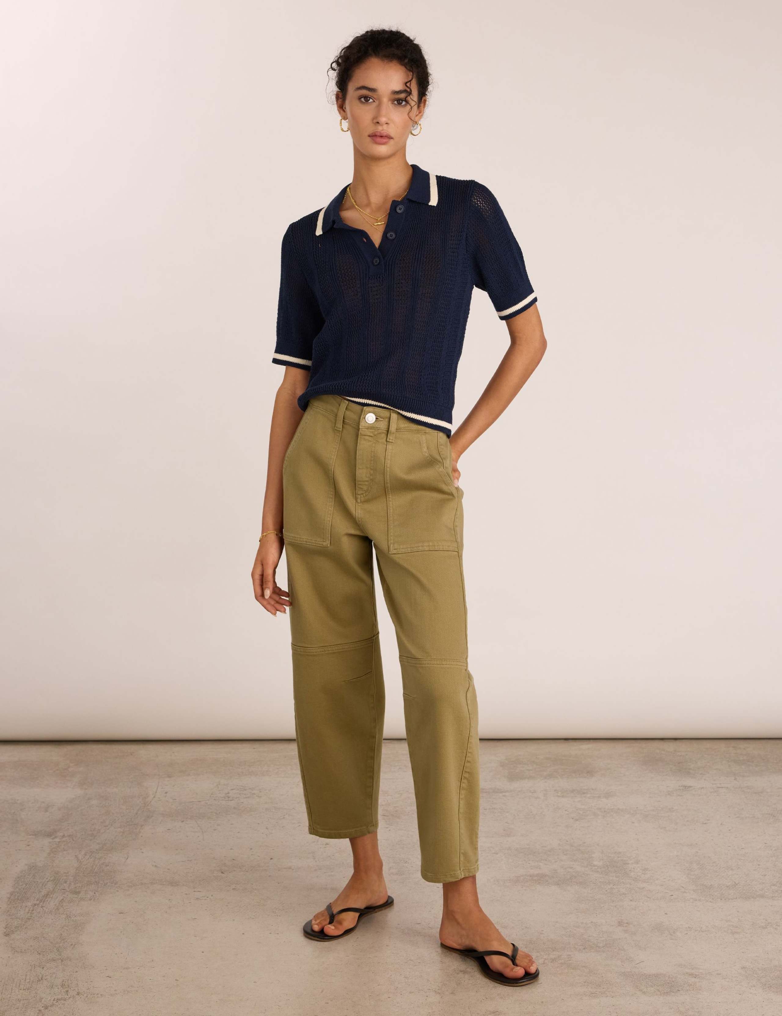 High Waisted Barrel Leg Jeans