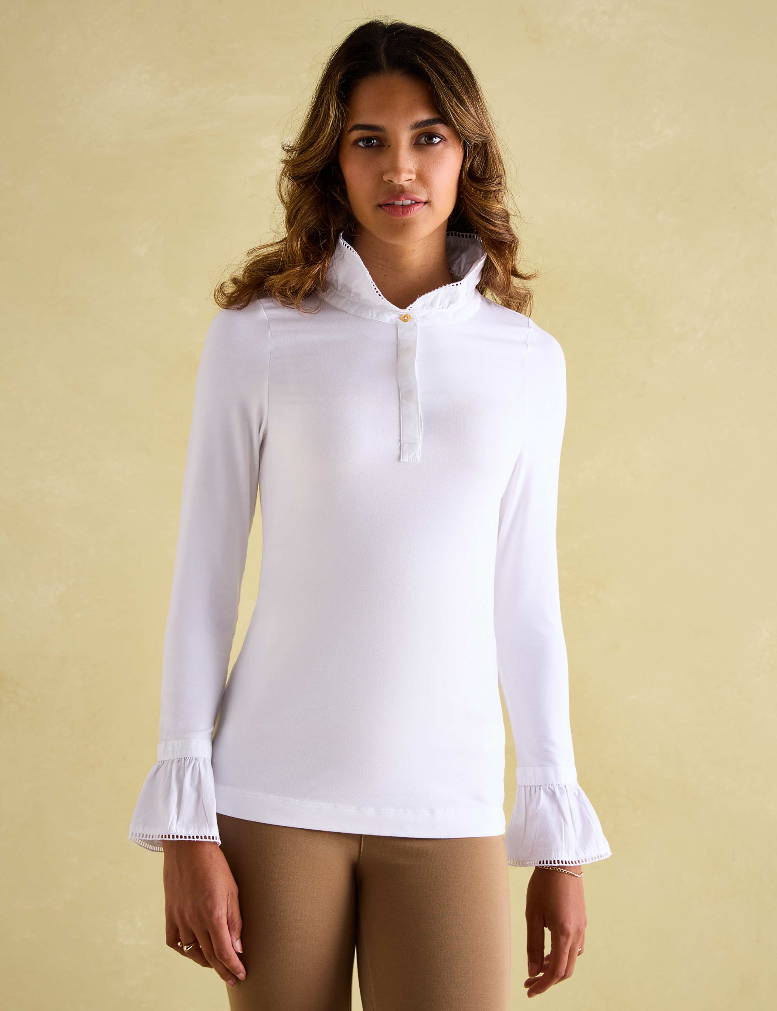 Button Detail Collared Top