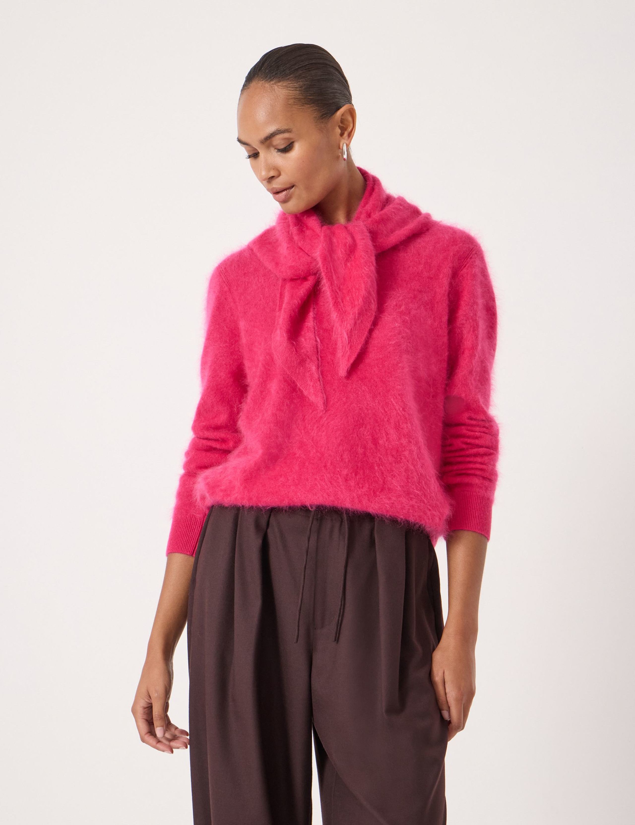 Pure Cashmere Brushed Triangle Scarf