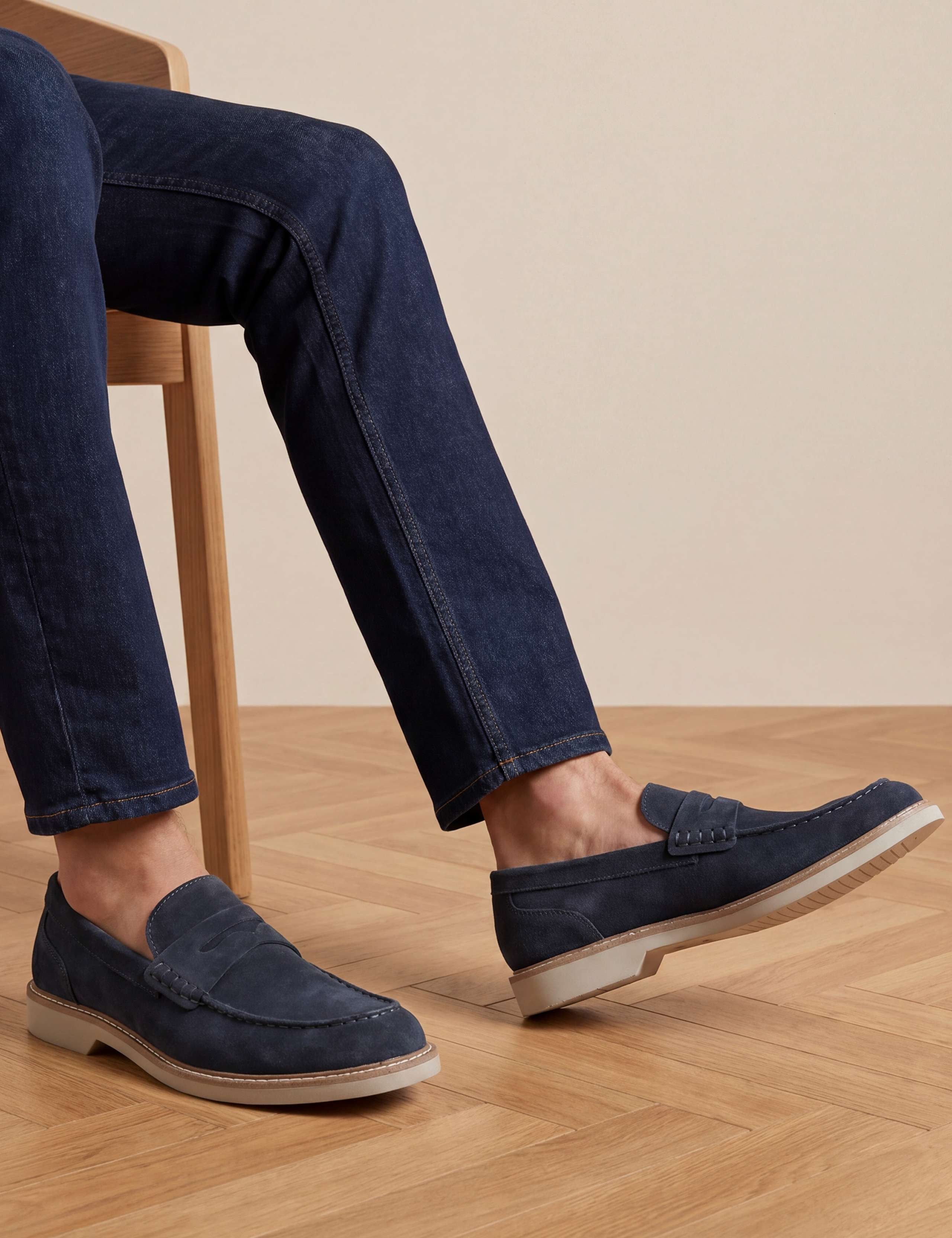 Leather Slip On Loafers