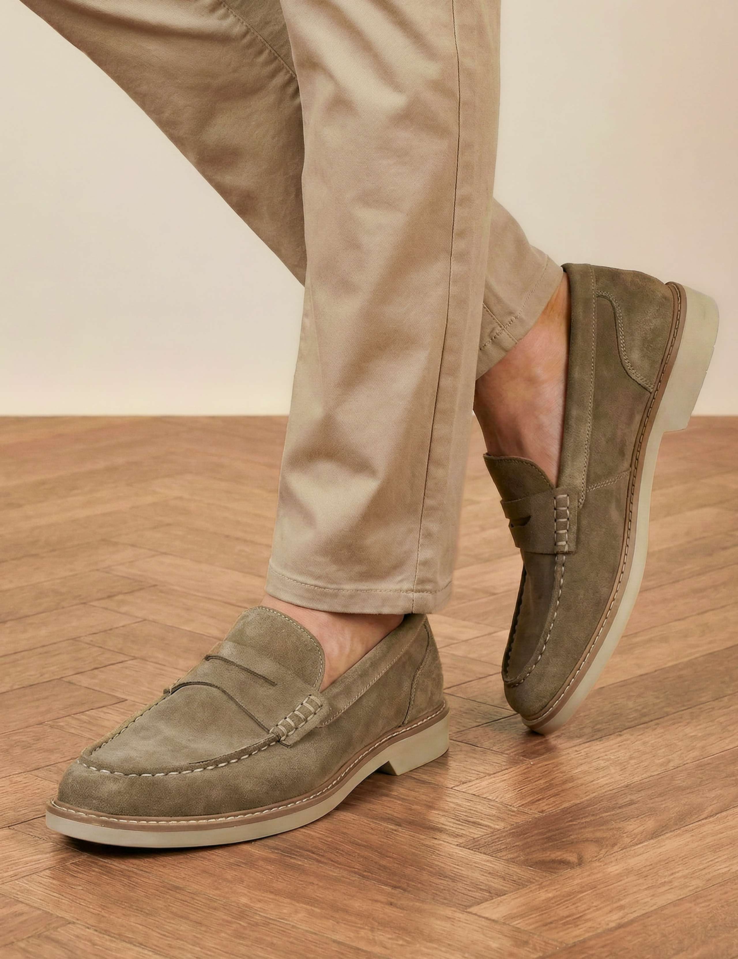 Leather Slip On Loafers
