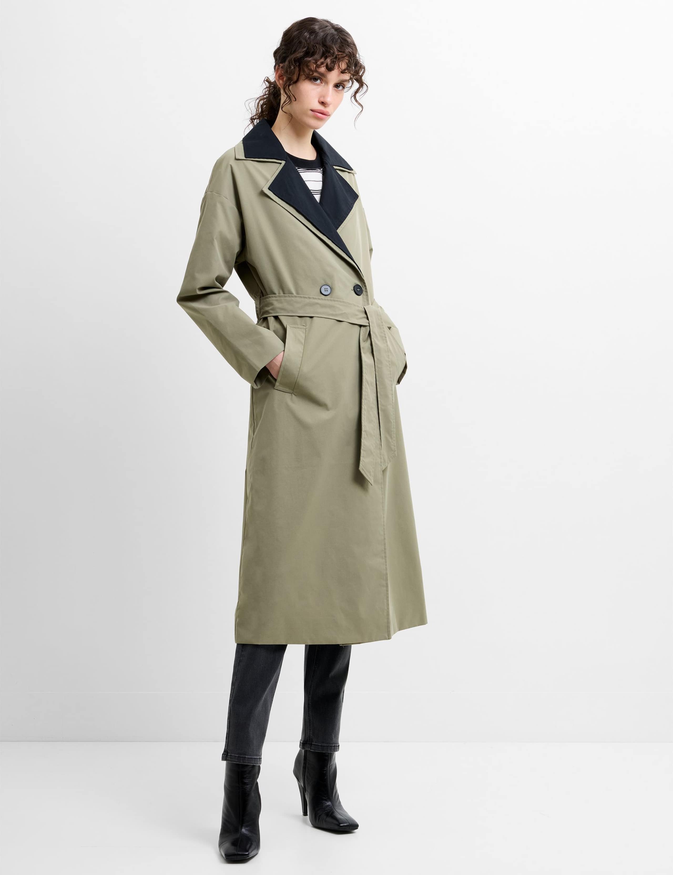 Collared Longline Trench Coat