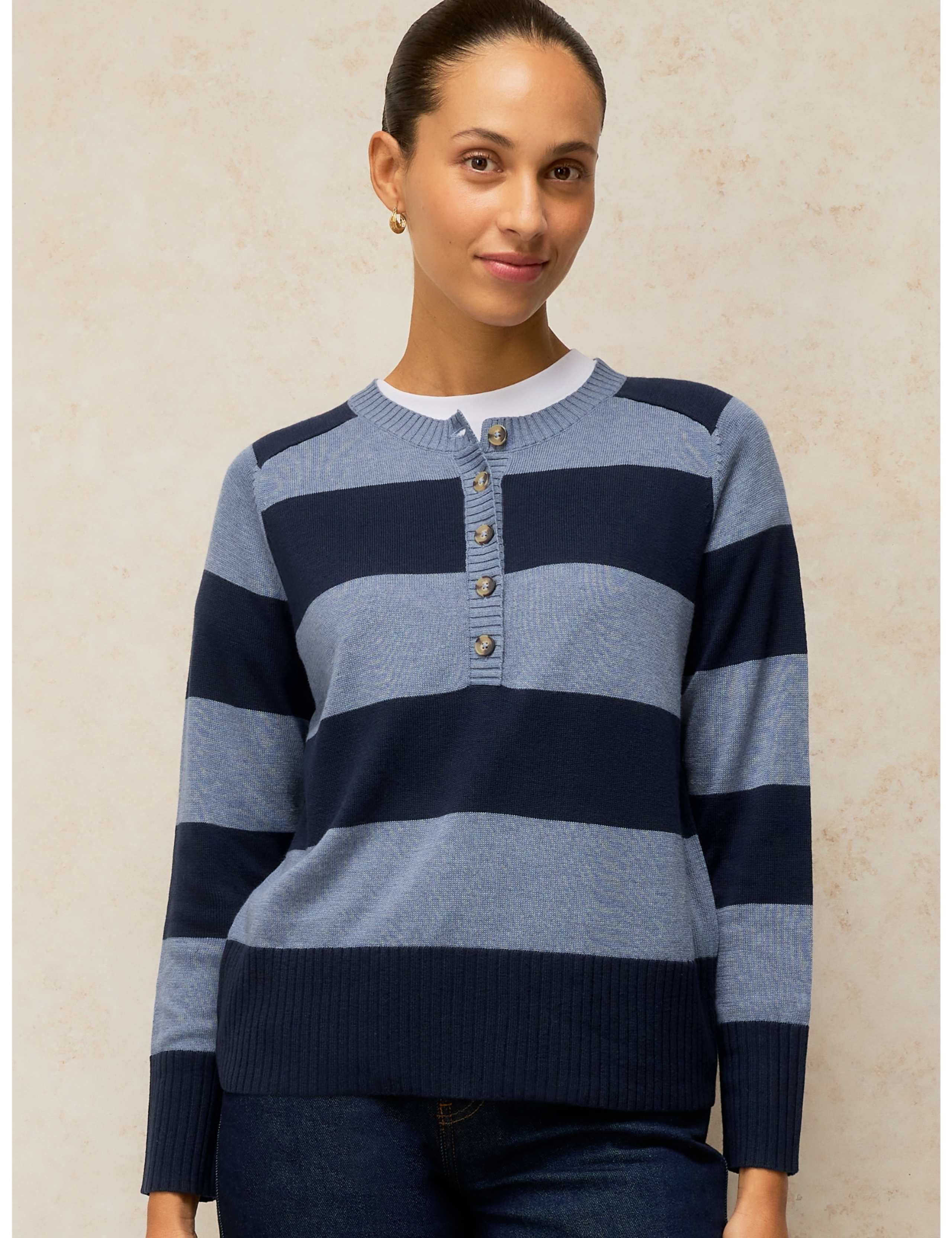 Sienna Cotton Rich Henley Jumper