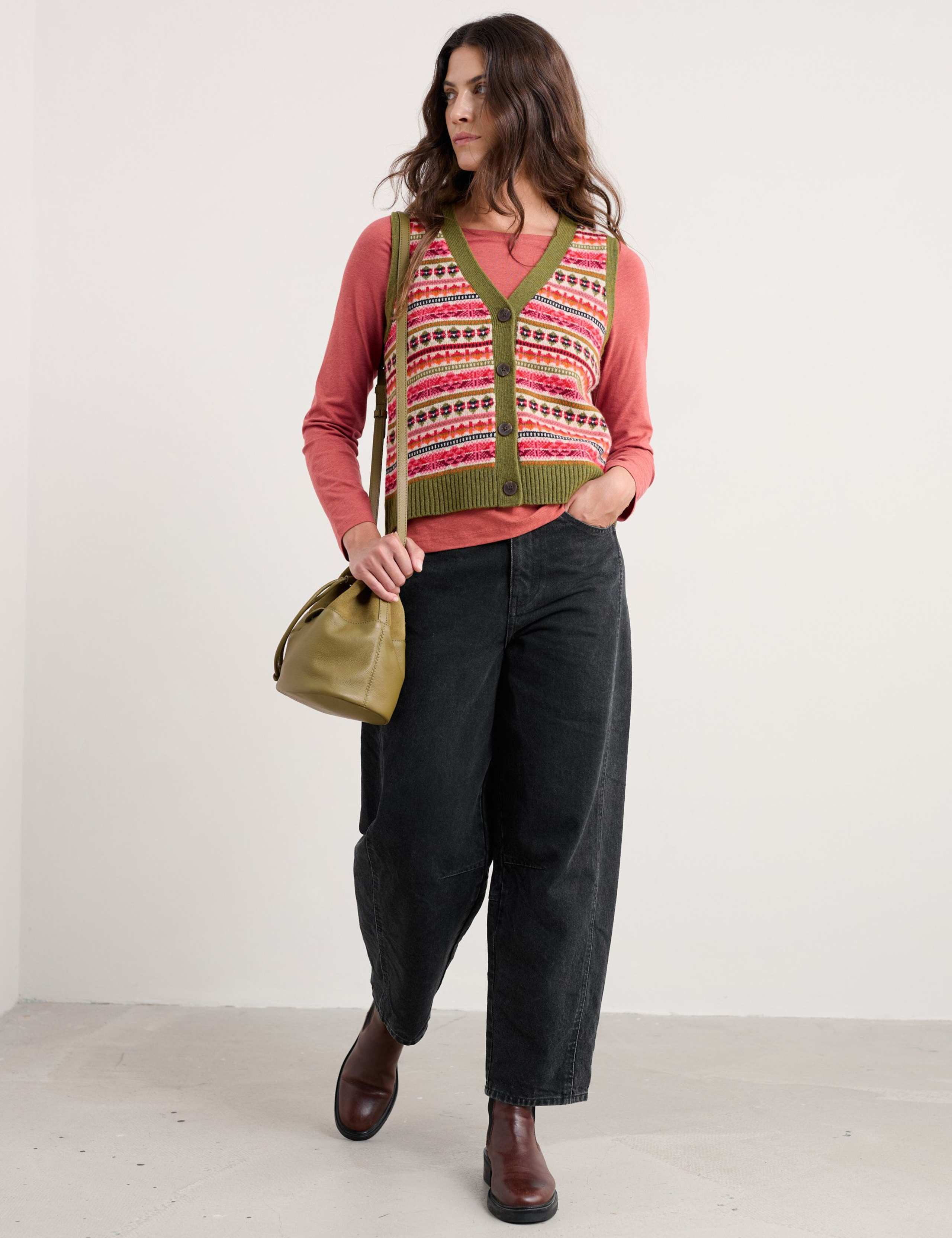 Merino Wool Rich Knitted Waistcoat