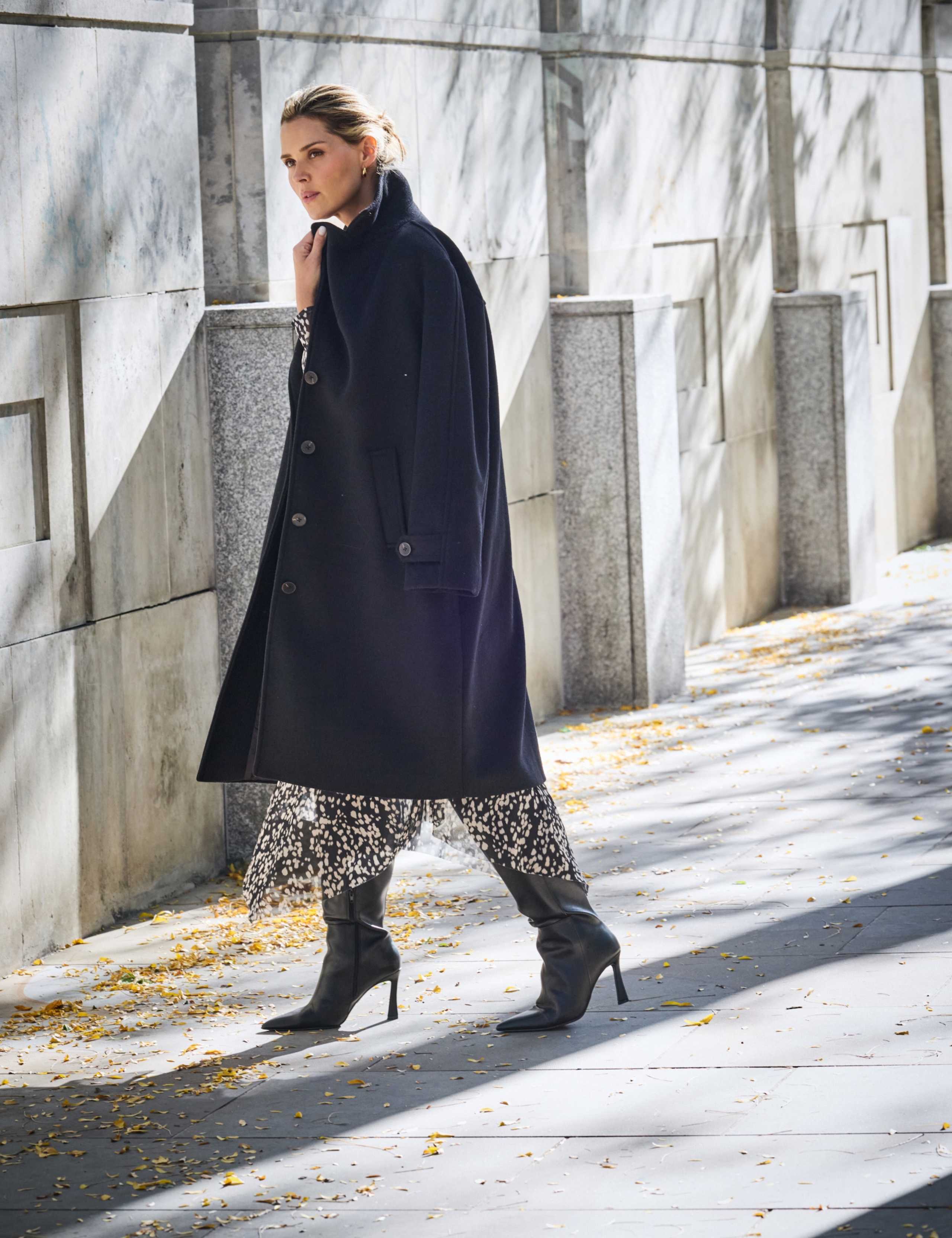 Wool Rich Tailored Longline Coat
