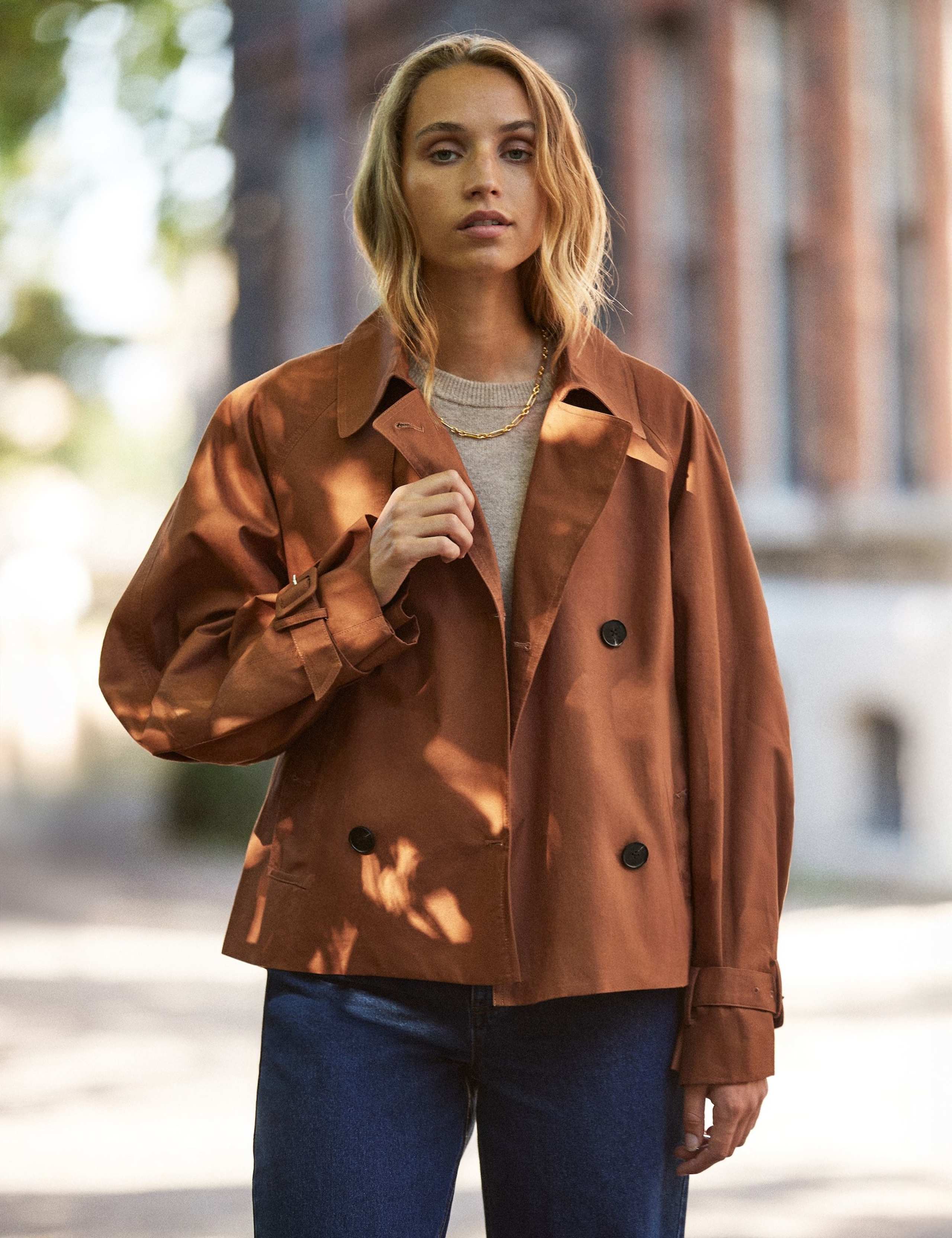 Pure Cotton Short Trench Coat