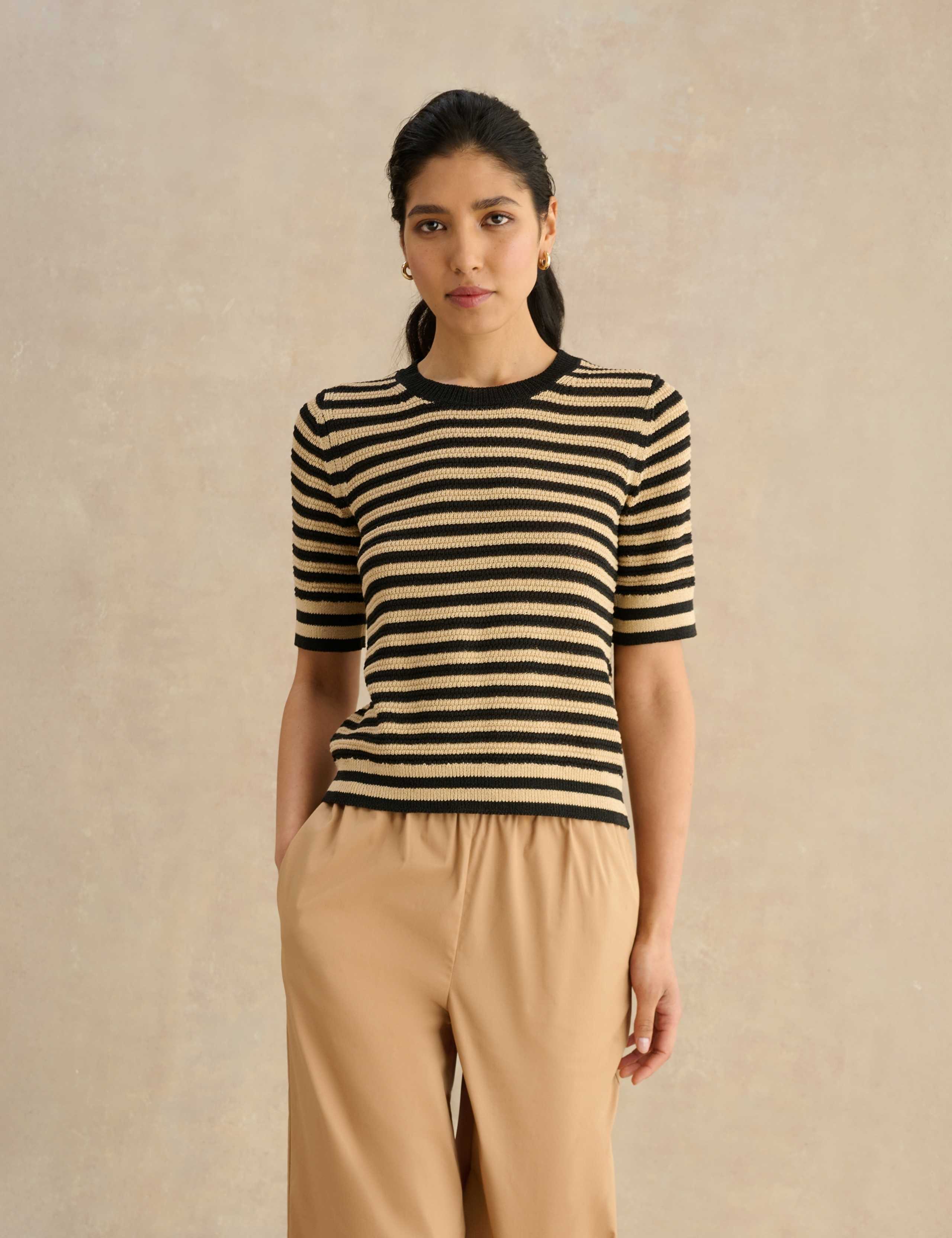 Knitted Striped T-Shirt