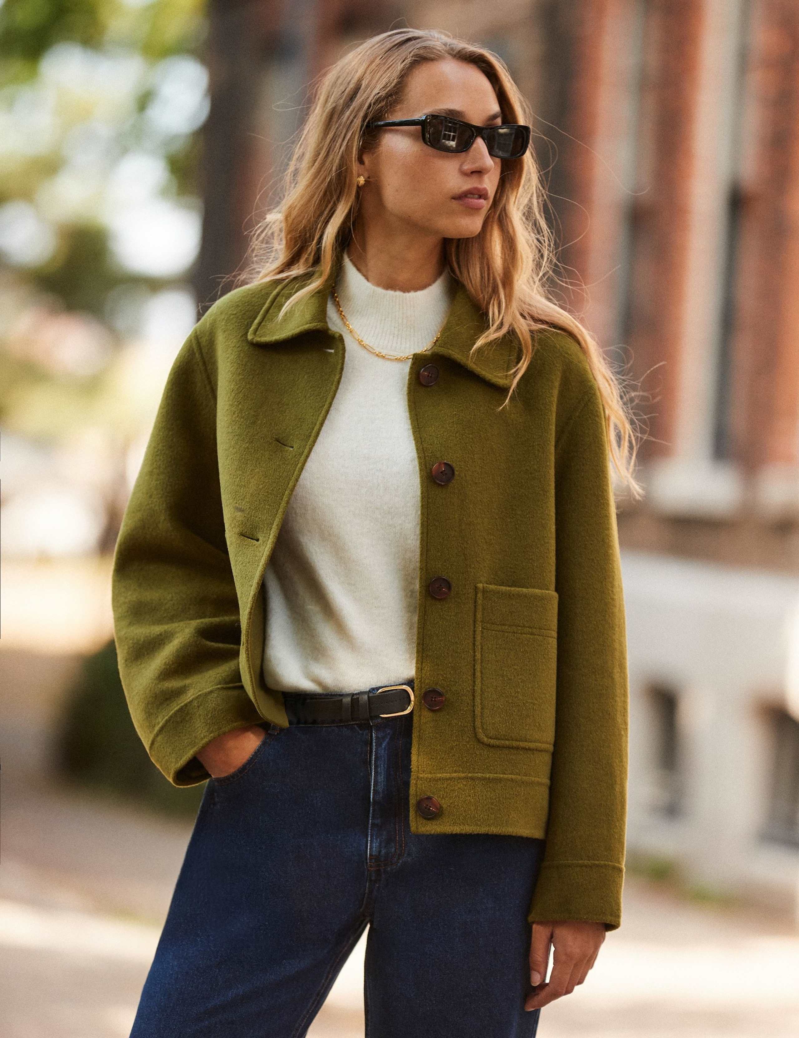 Wool Blend Utility Jacket