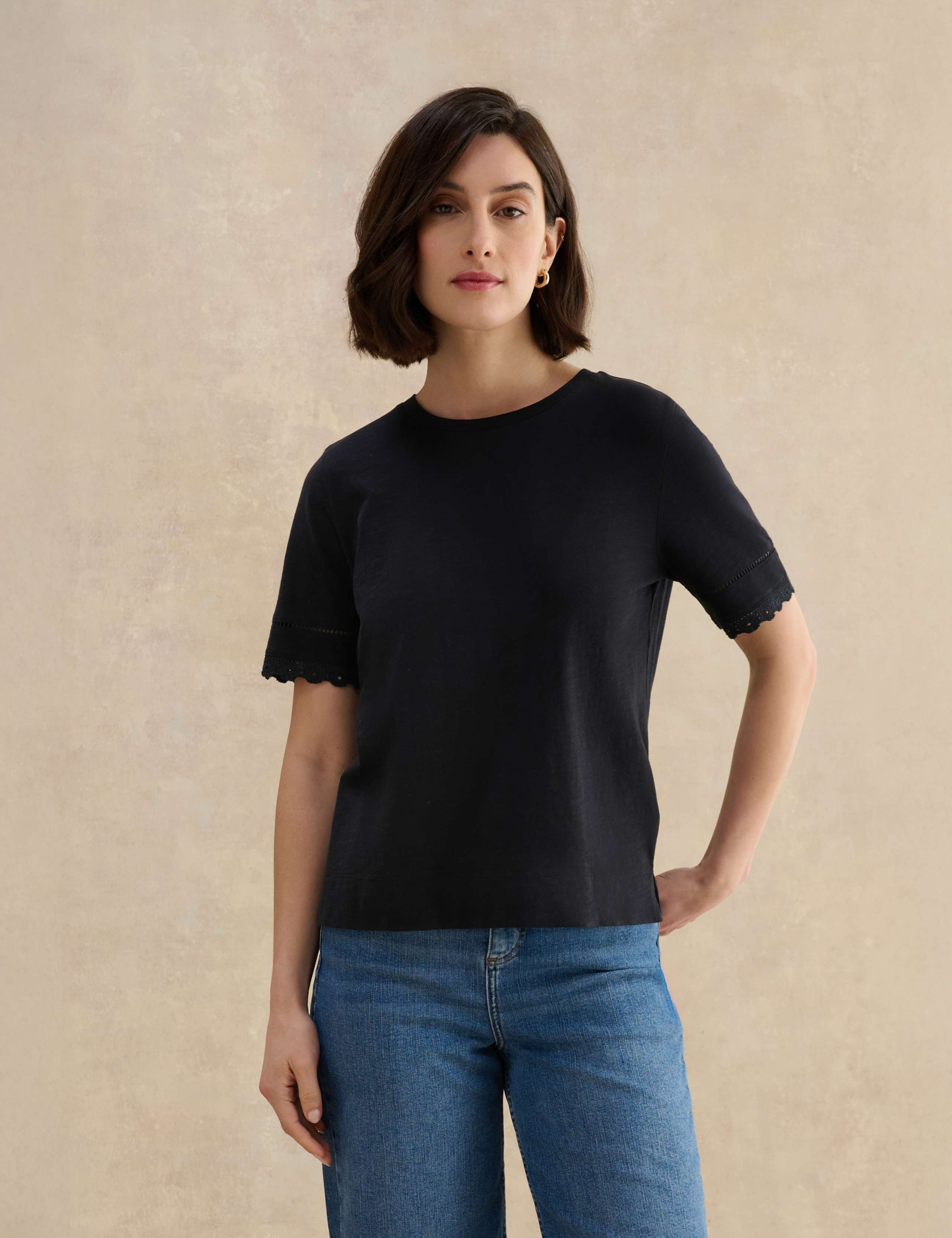 Pure Cotton Broderie T-Shirt