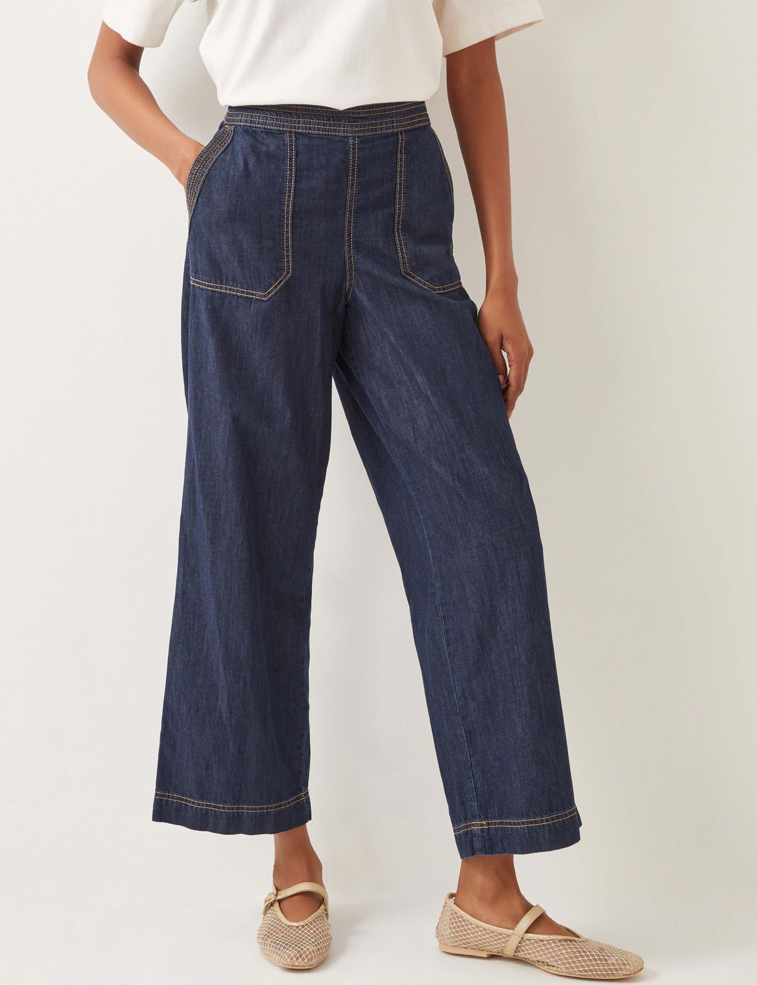 Wide Leg Cropped Jeans