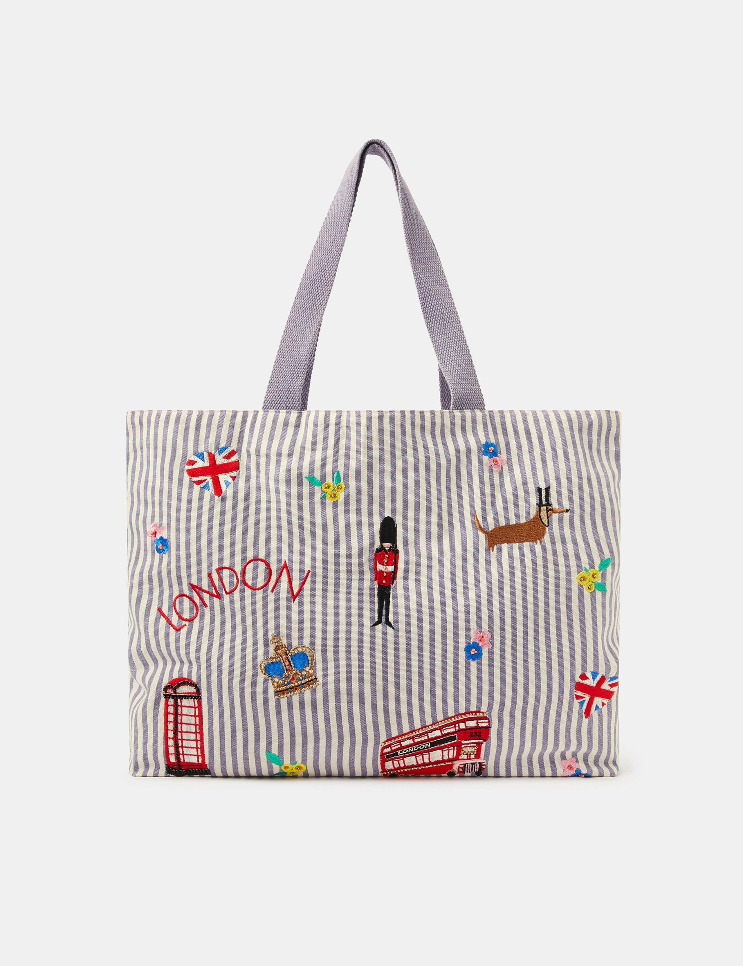 Pure Cotton Striped Shopper
