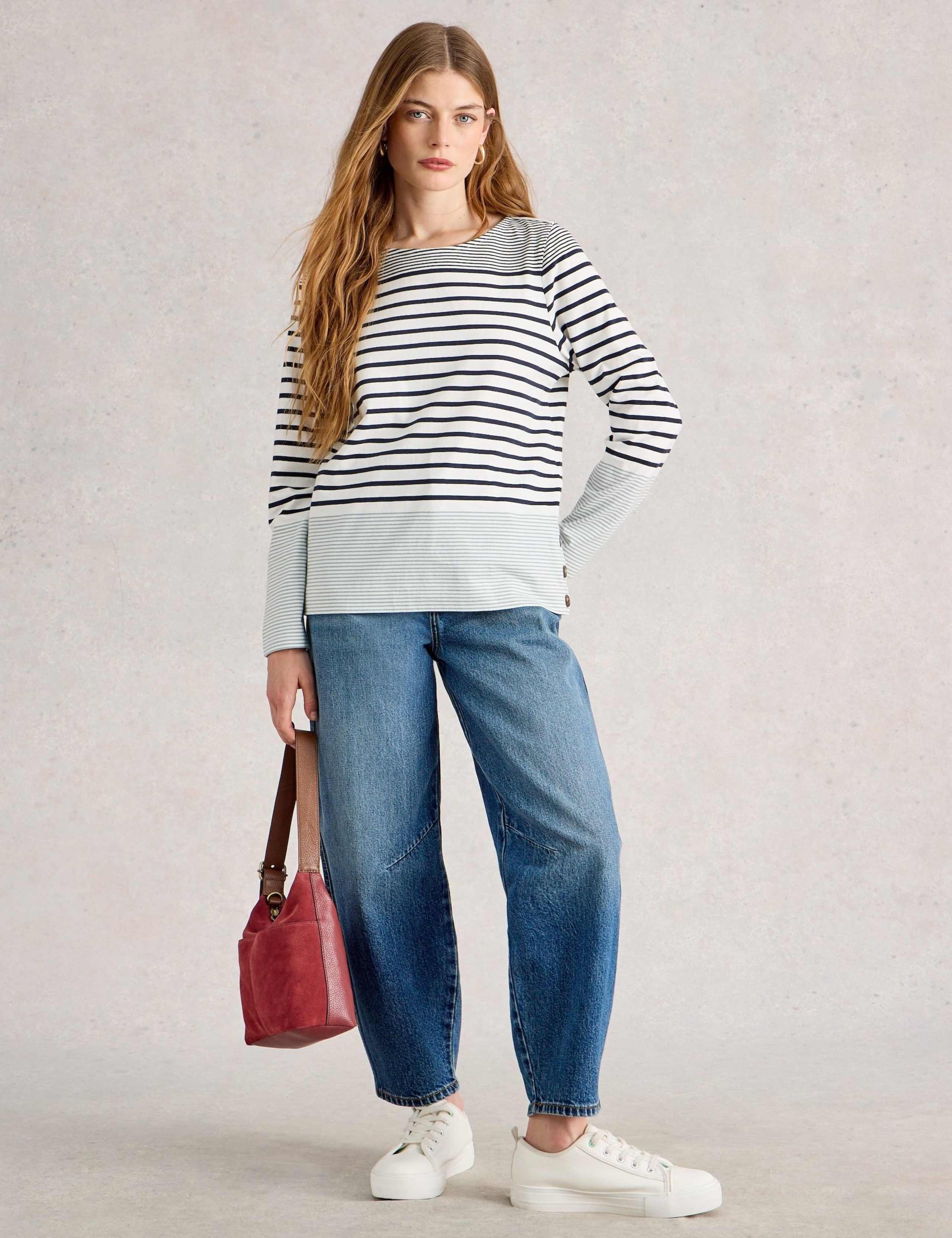 Pure Cotton Striped Top