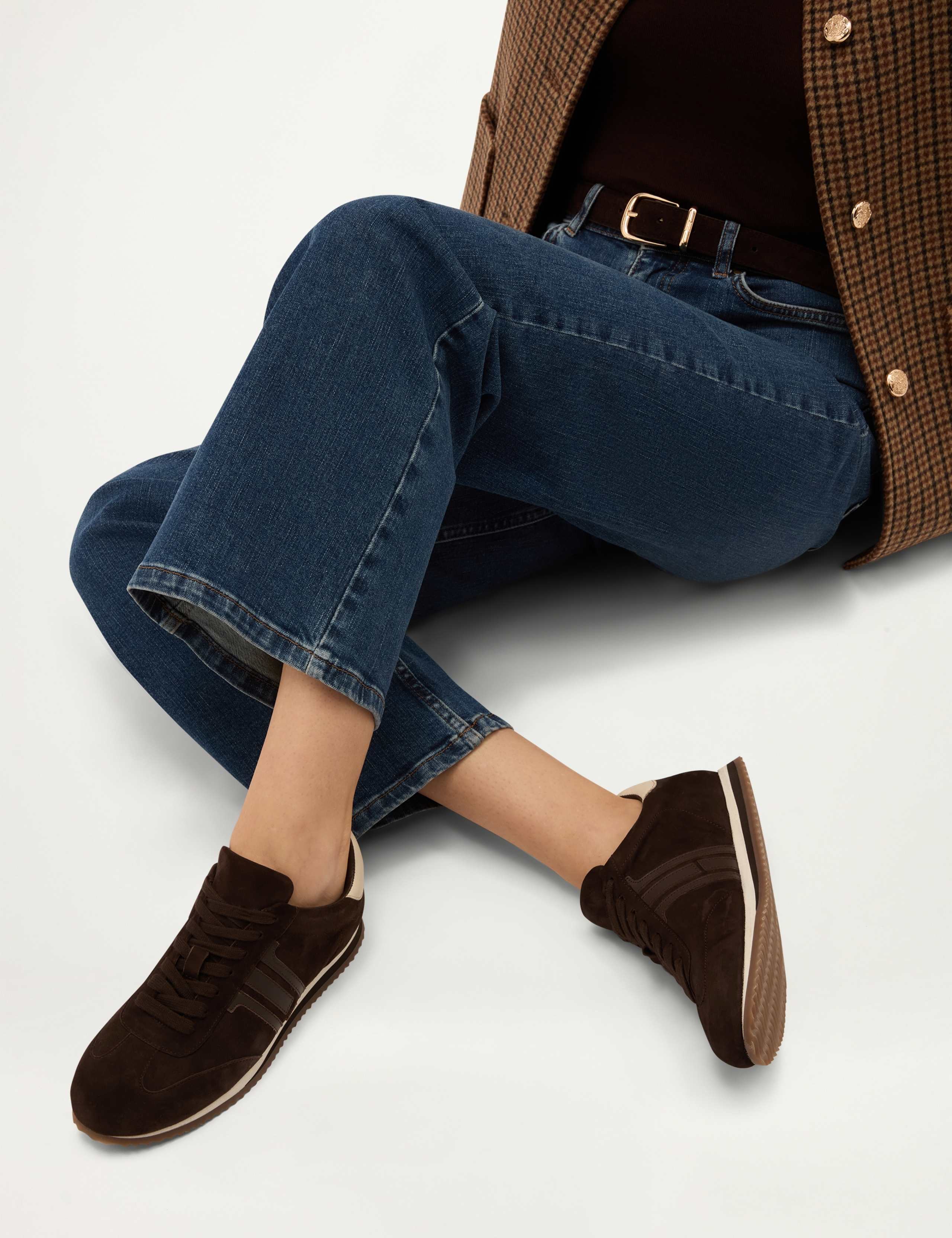 Leather Lace Up Trainers