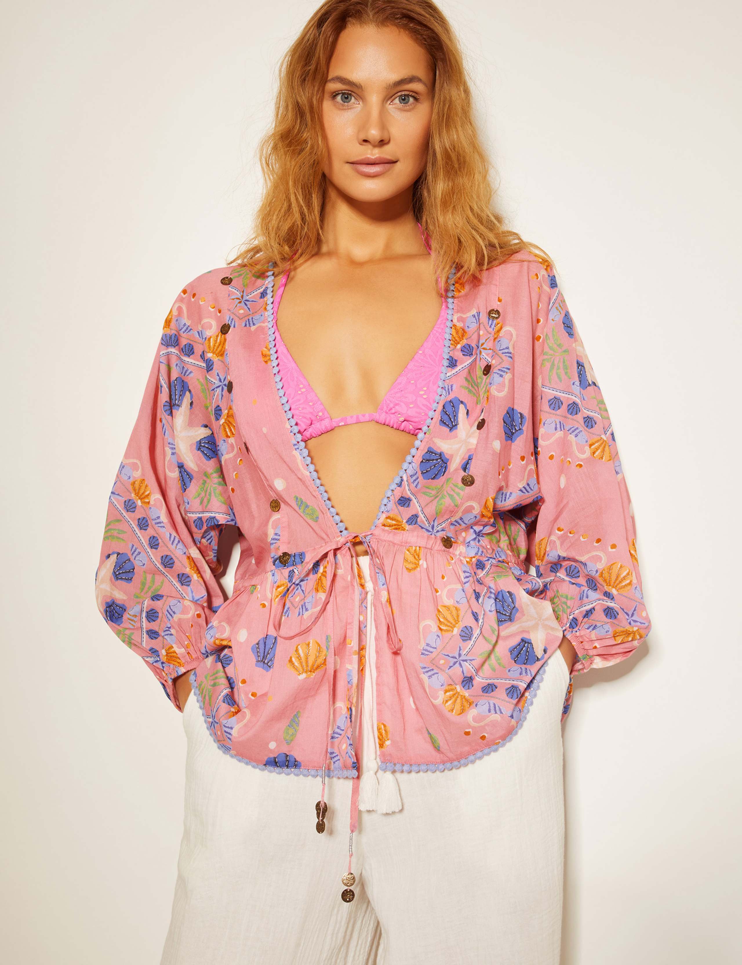 Pure Cotton Shell Print Top