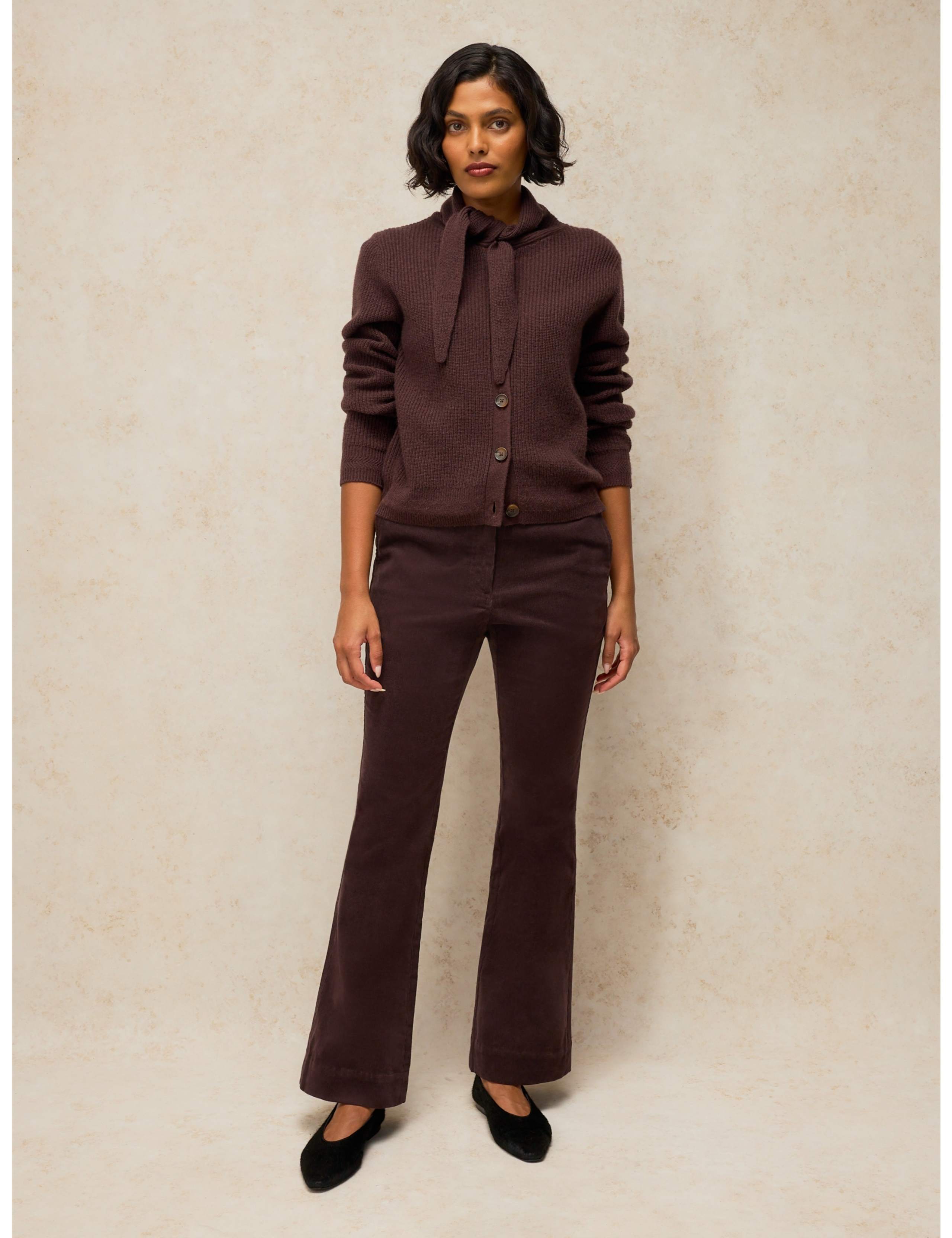 Cotton Rich Cord Bootcut Trousers