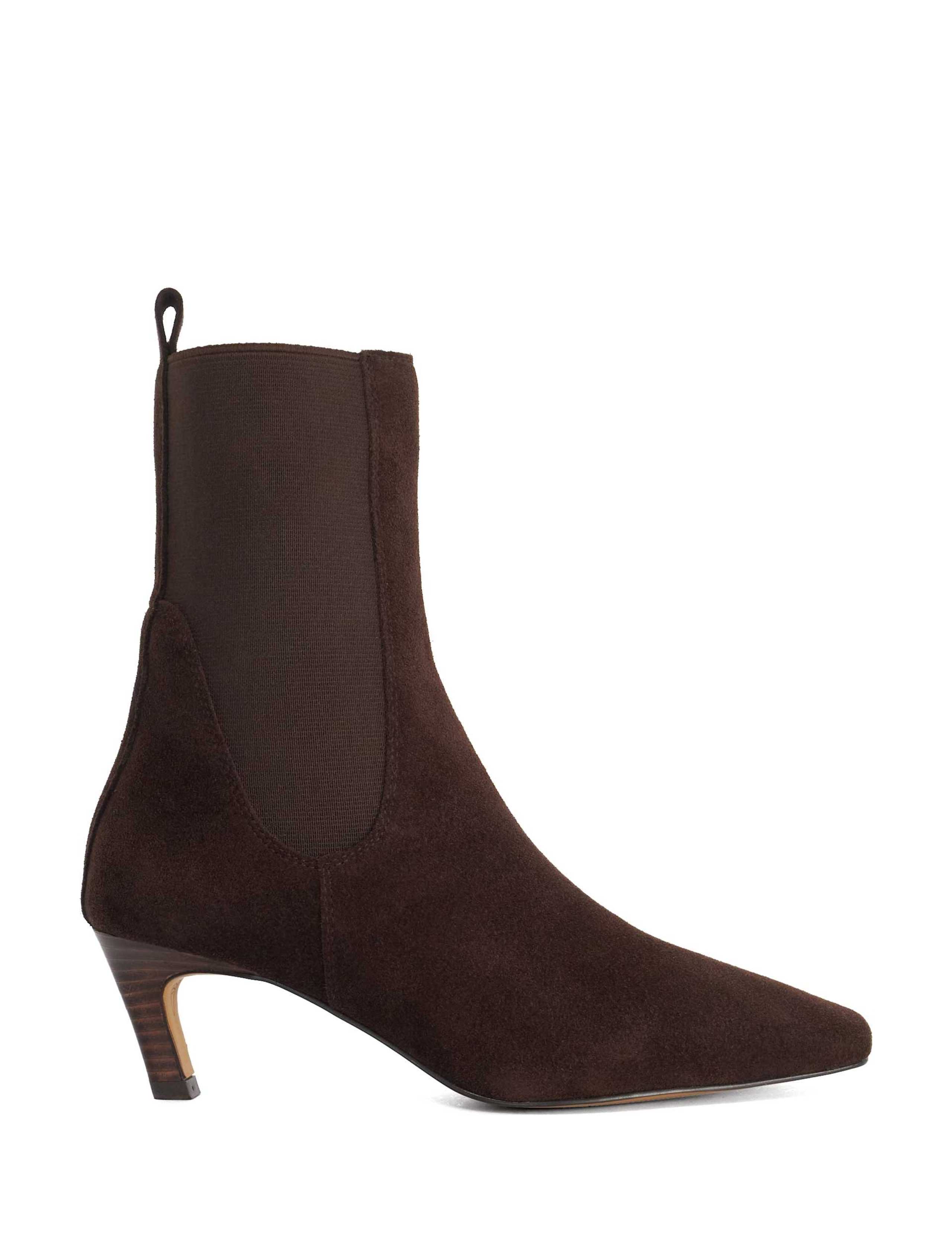 Kitten Heel Elasticated Ankle Boots