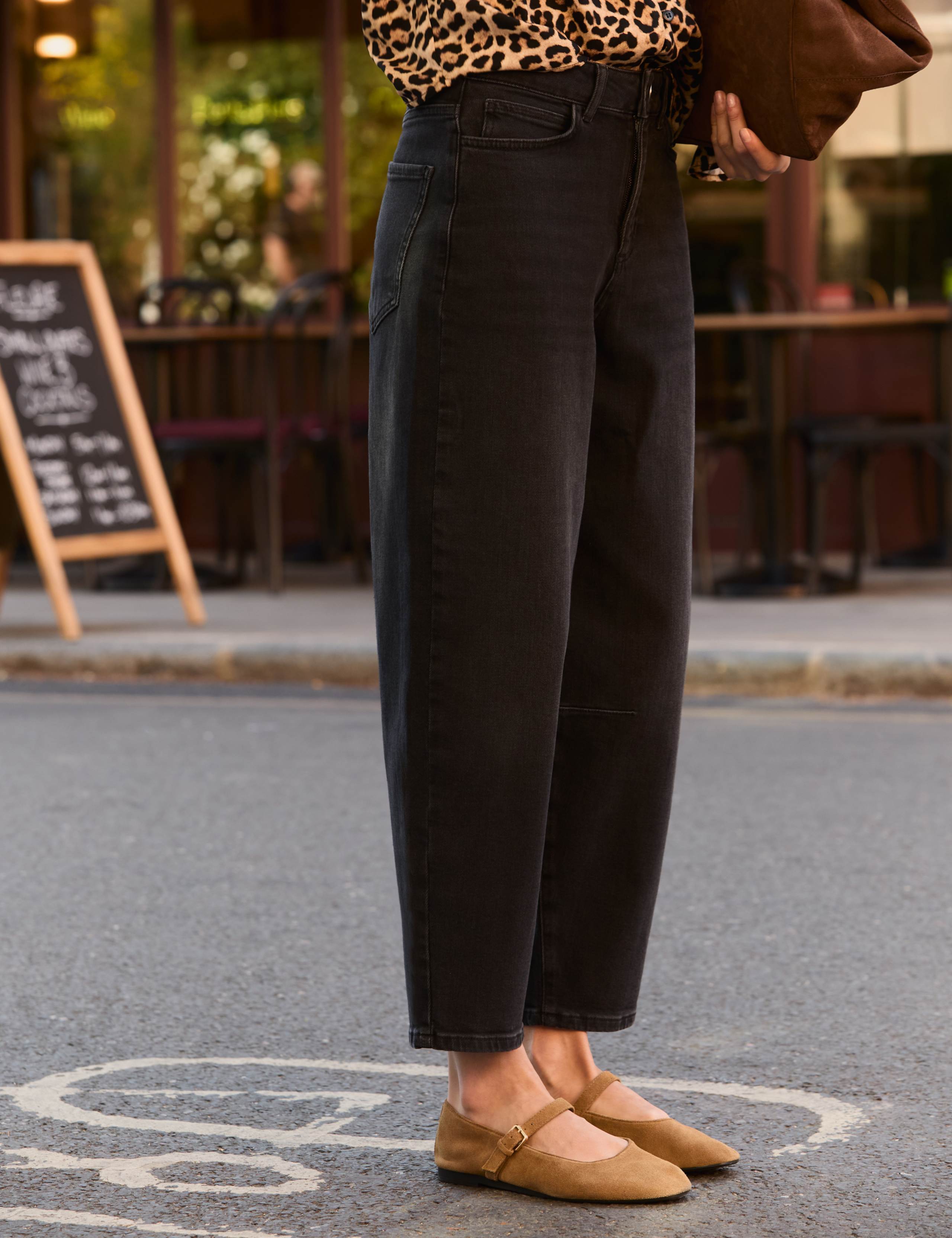 High Waisted Ankle Grazer Jeans