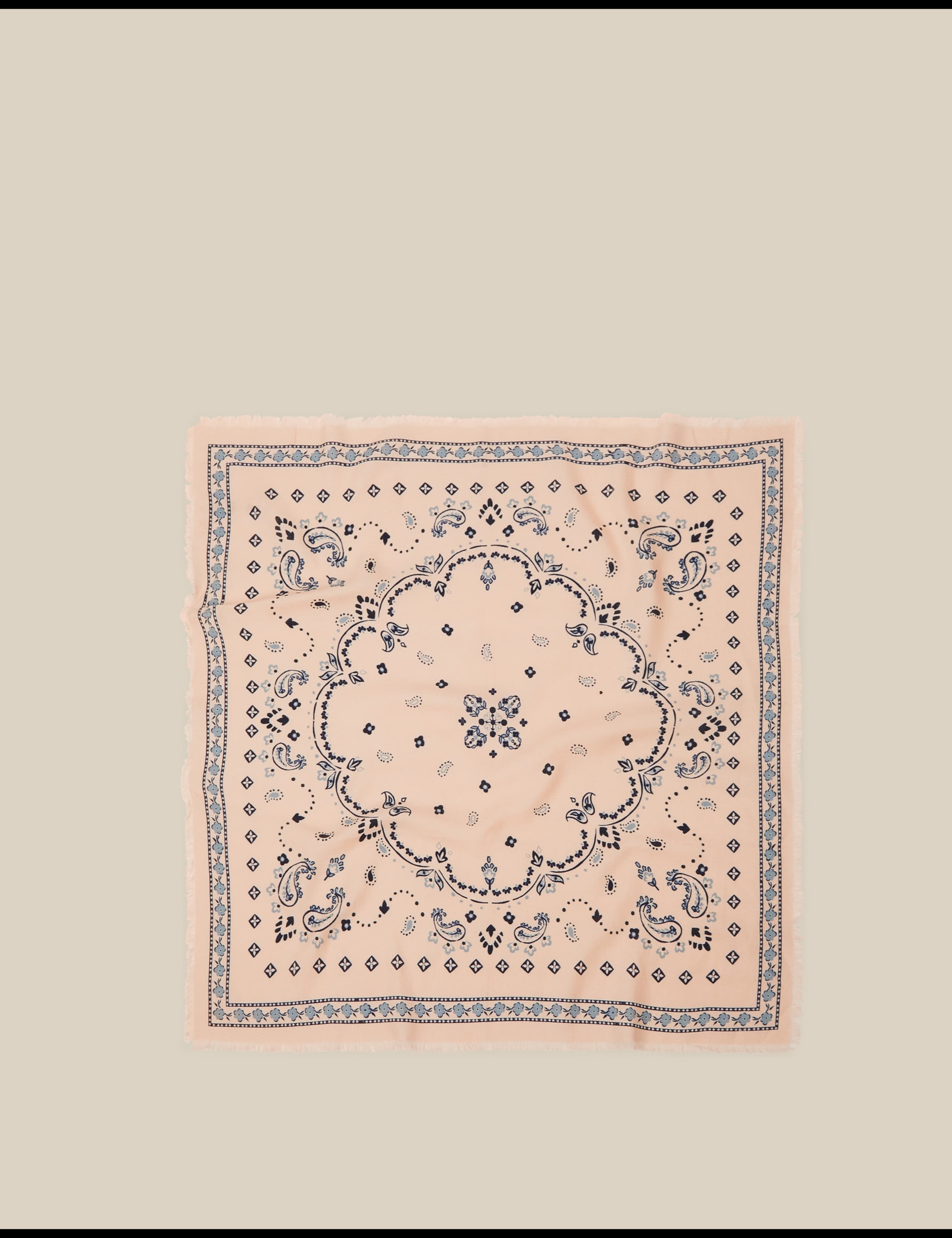 Cotton Rich Floral Square Scarf