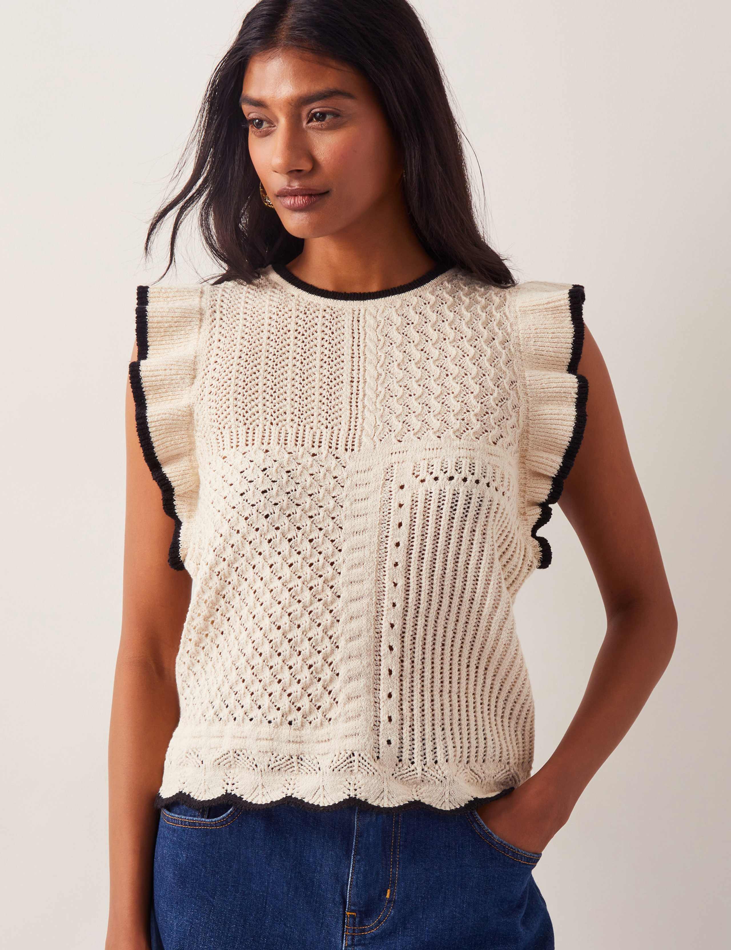 Cotton Rich Knitted Vest