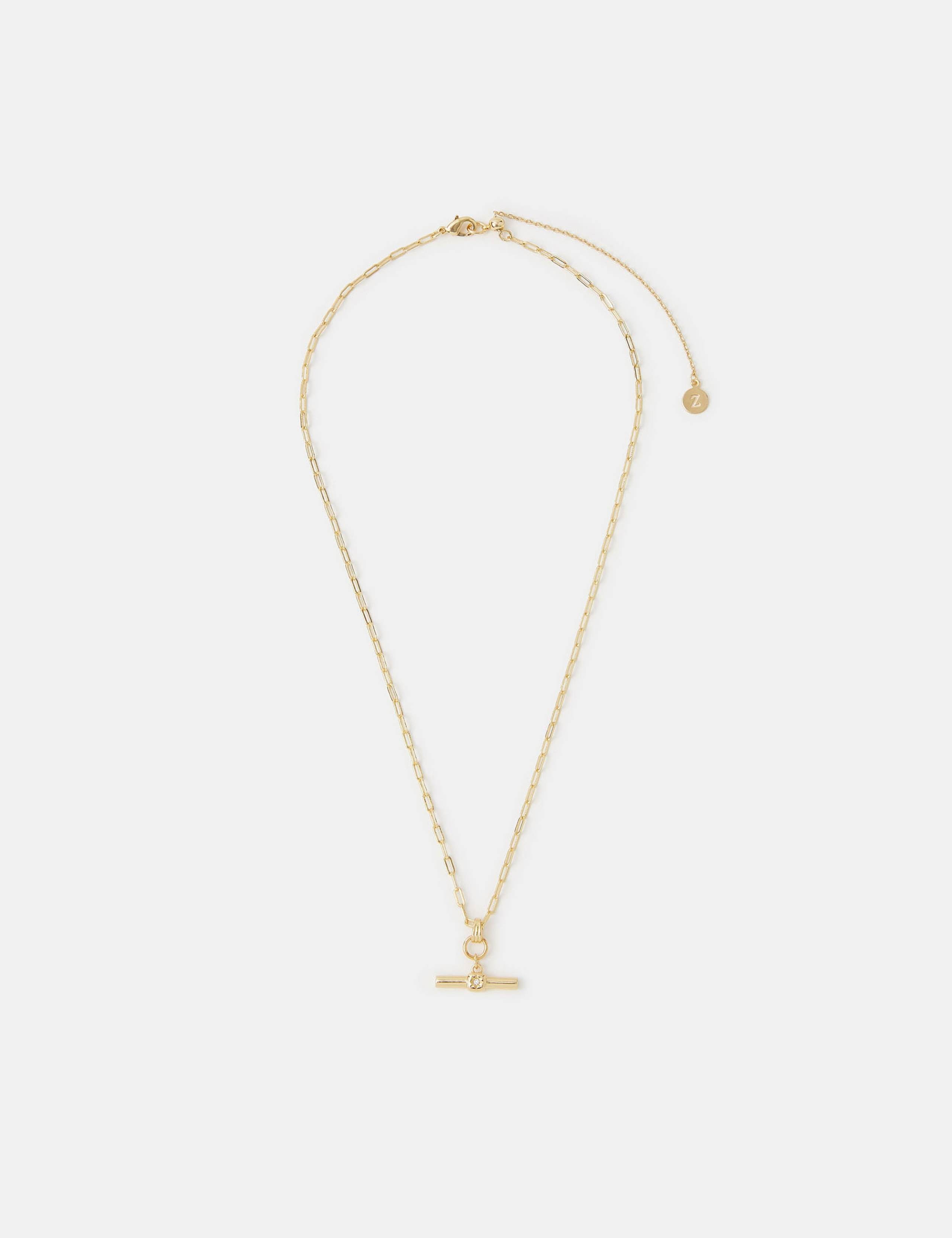14ct Gold Plated T-Bar Necklace