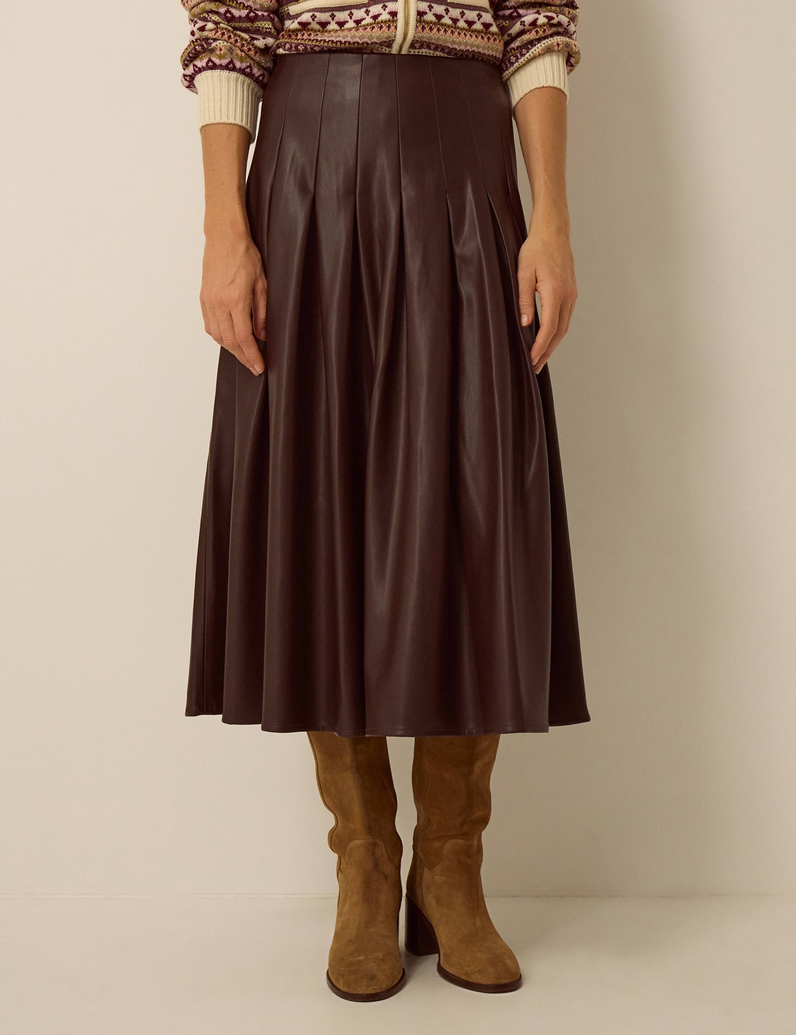 Pleated Midi Skirt