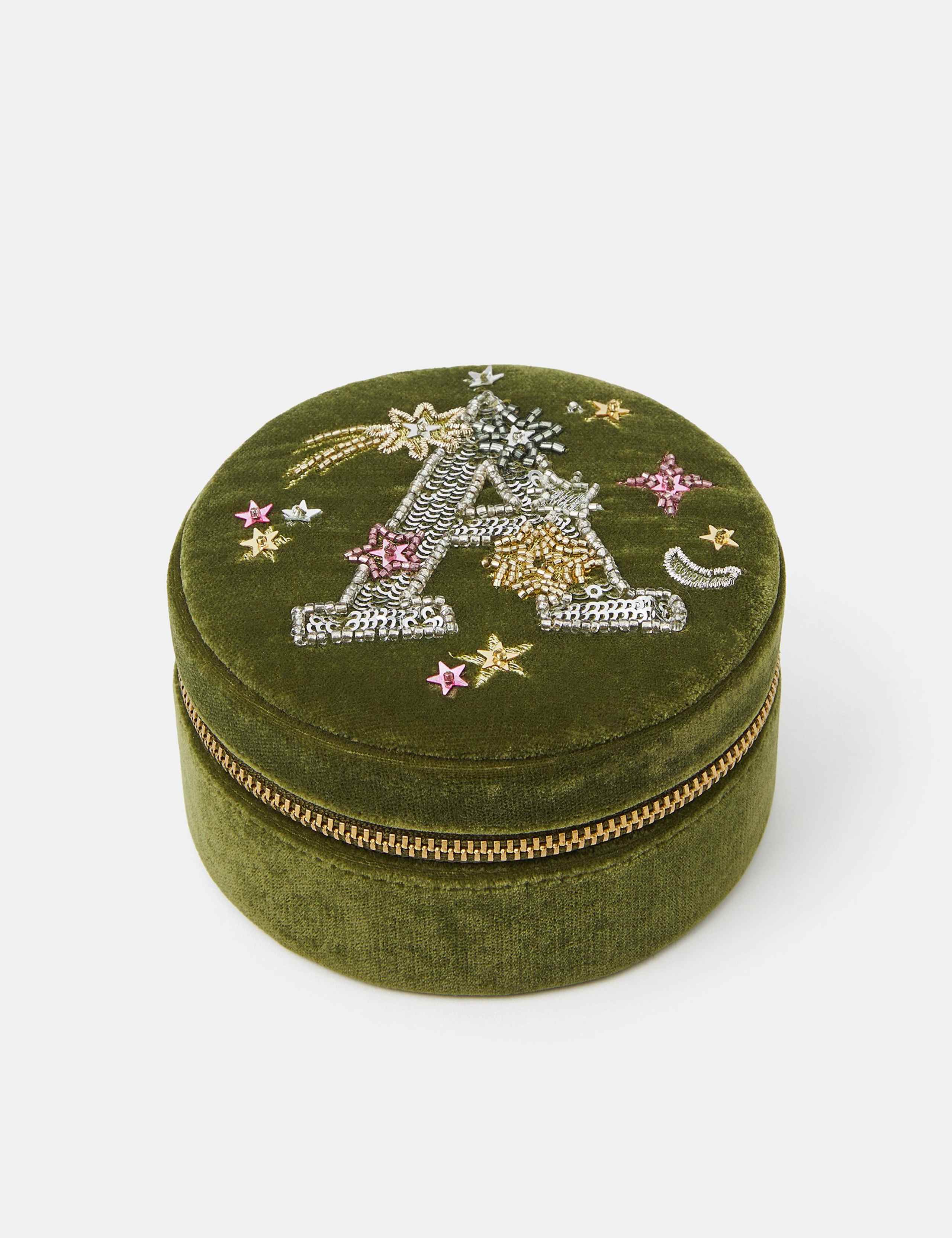 Initial Velvet Jewellery Box