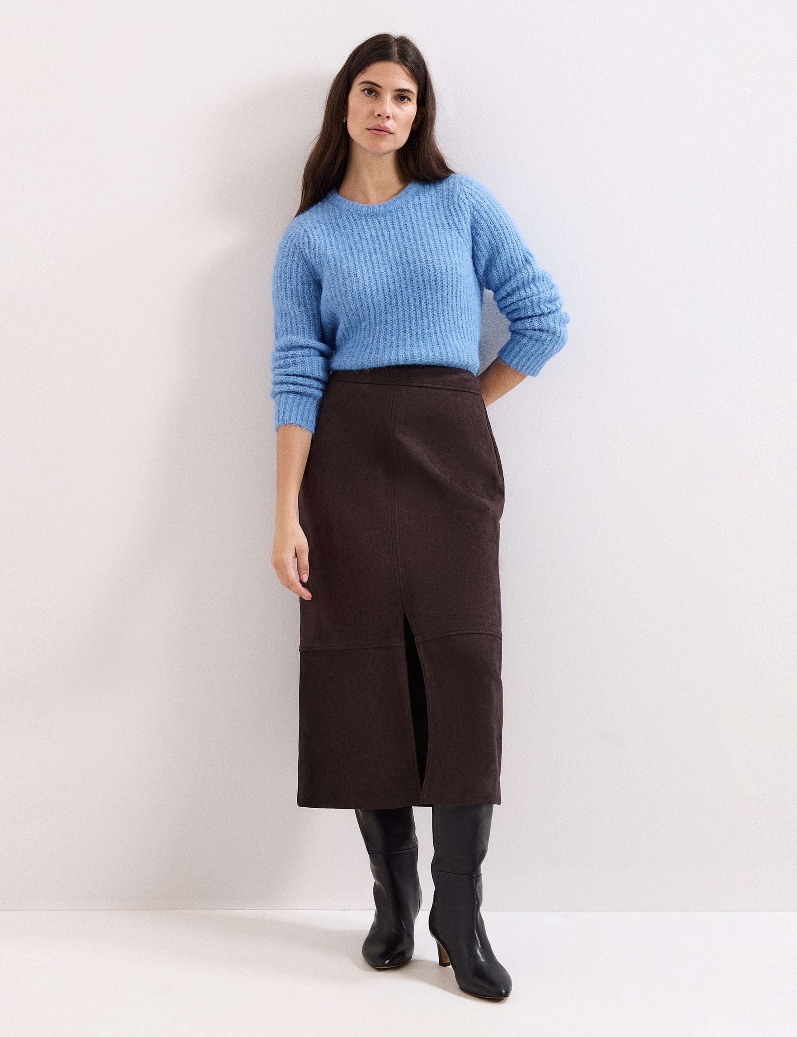 Split Front Midi Pencil Skirt