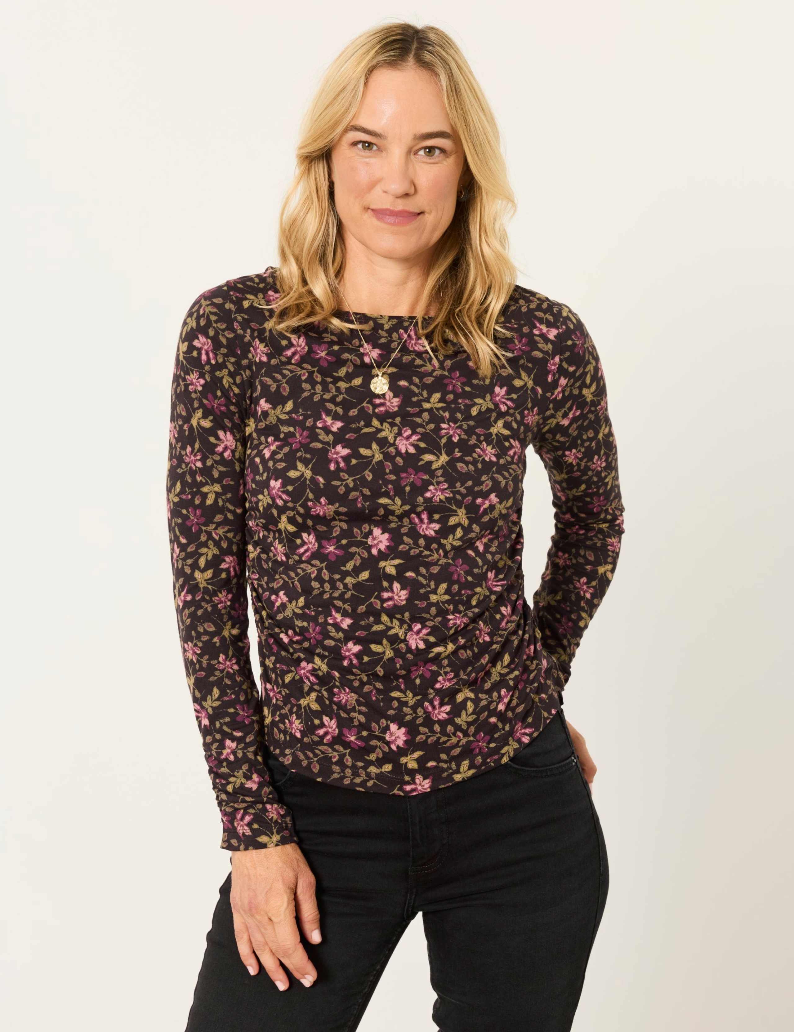 Floral Ruched Top
