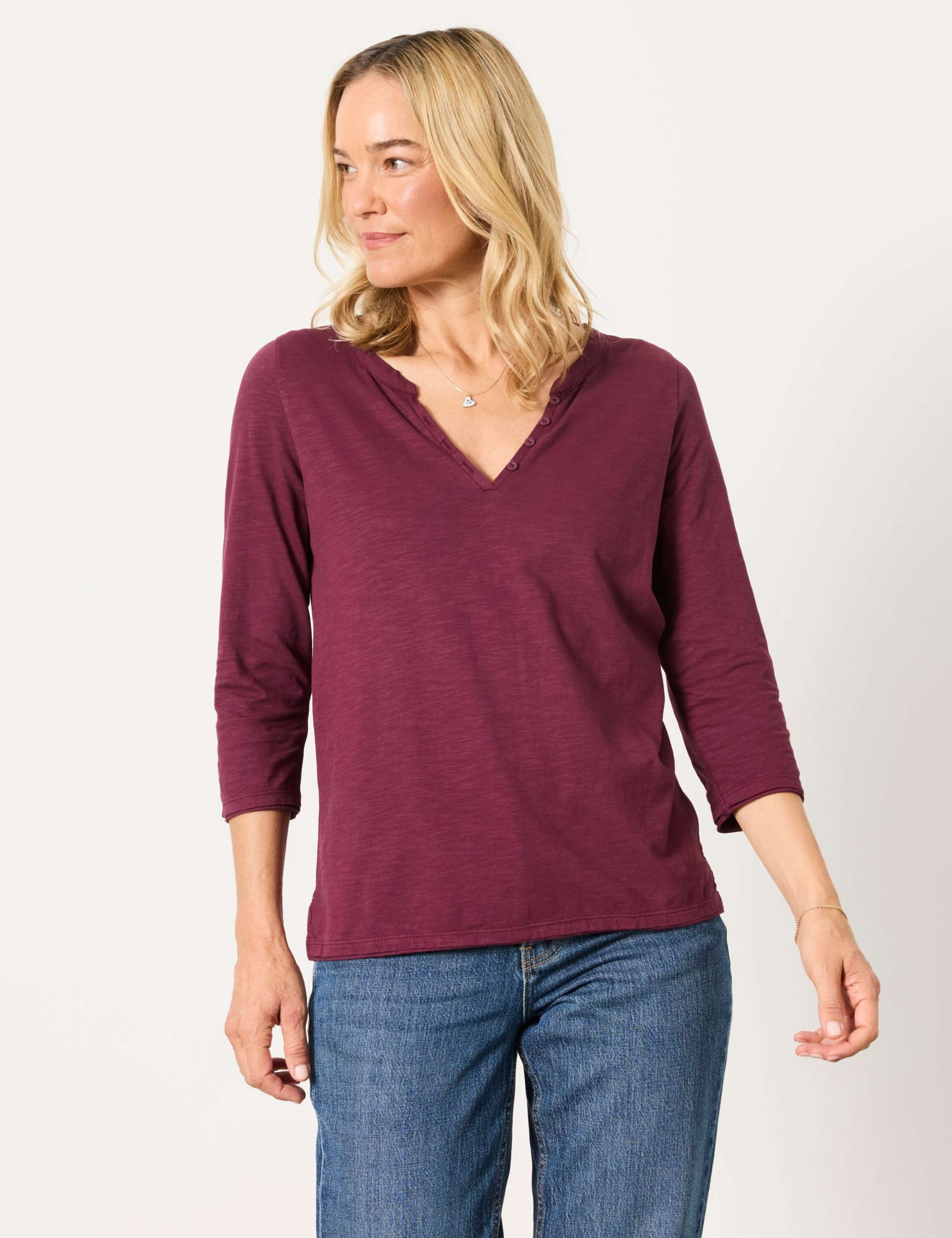 Pure Cotton V-Neck Top