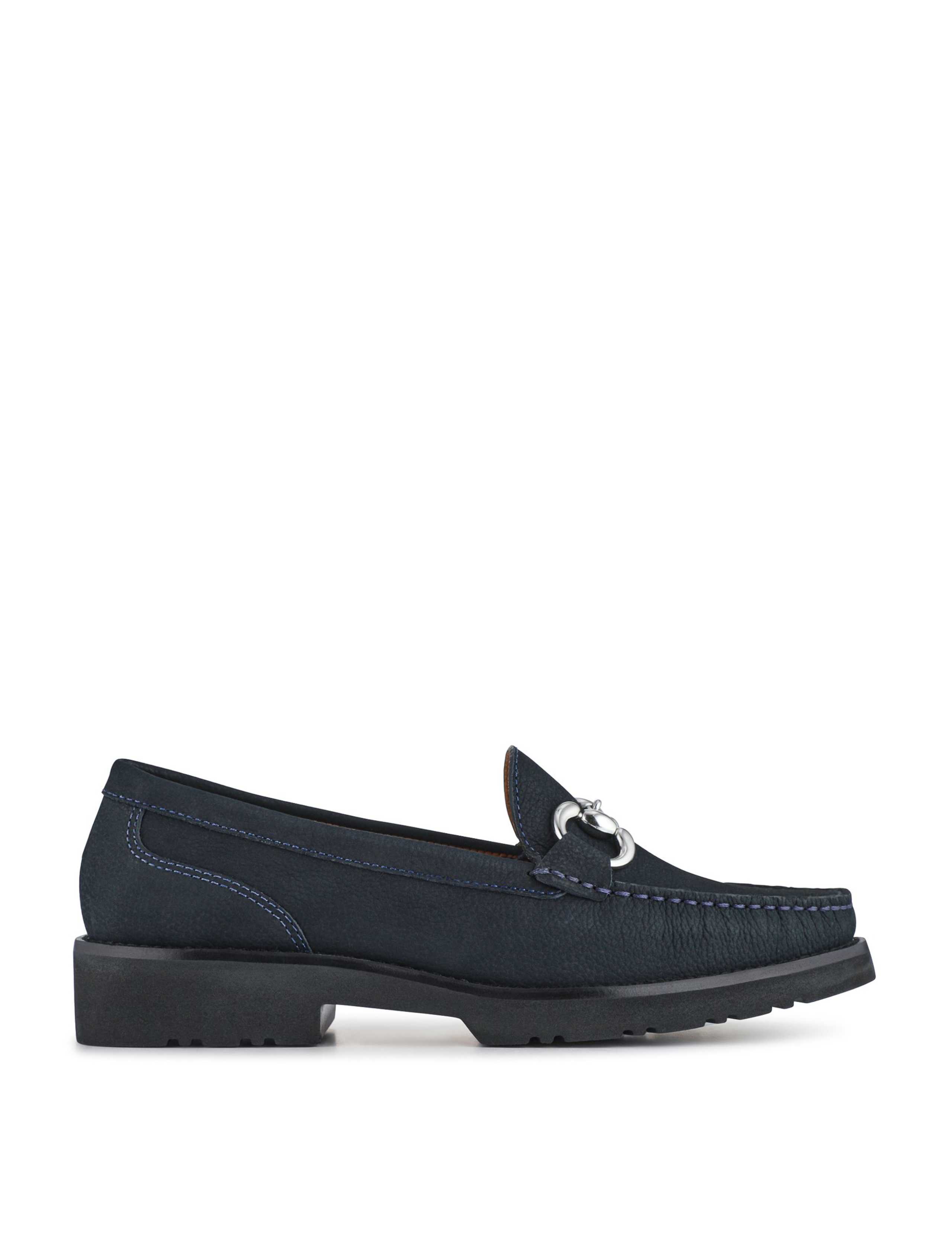 Leather Slip On Snaffle Loafers