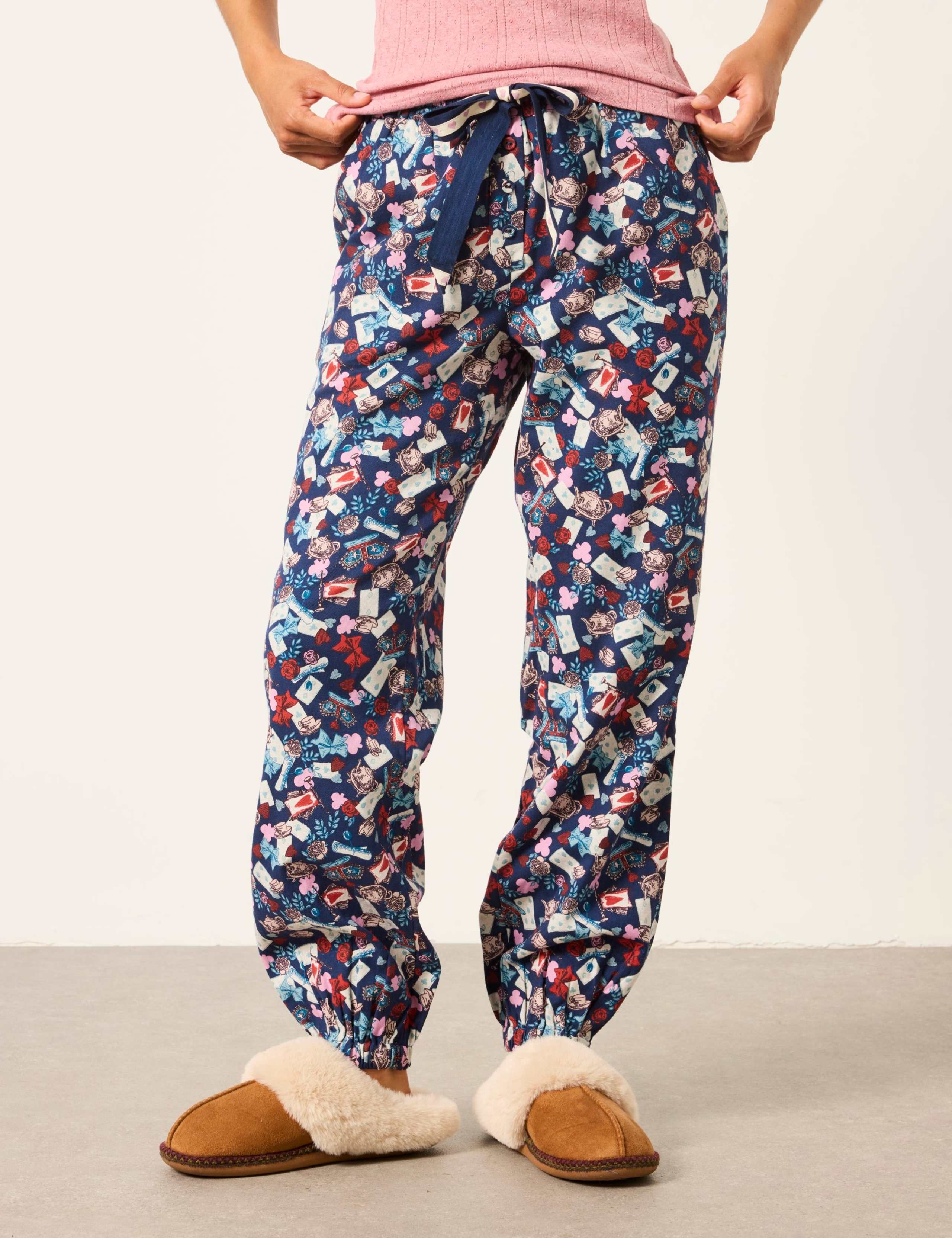 Pure Cotton Tea Party Print Pyjama Bottoms