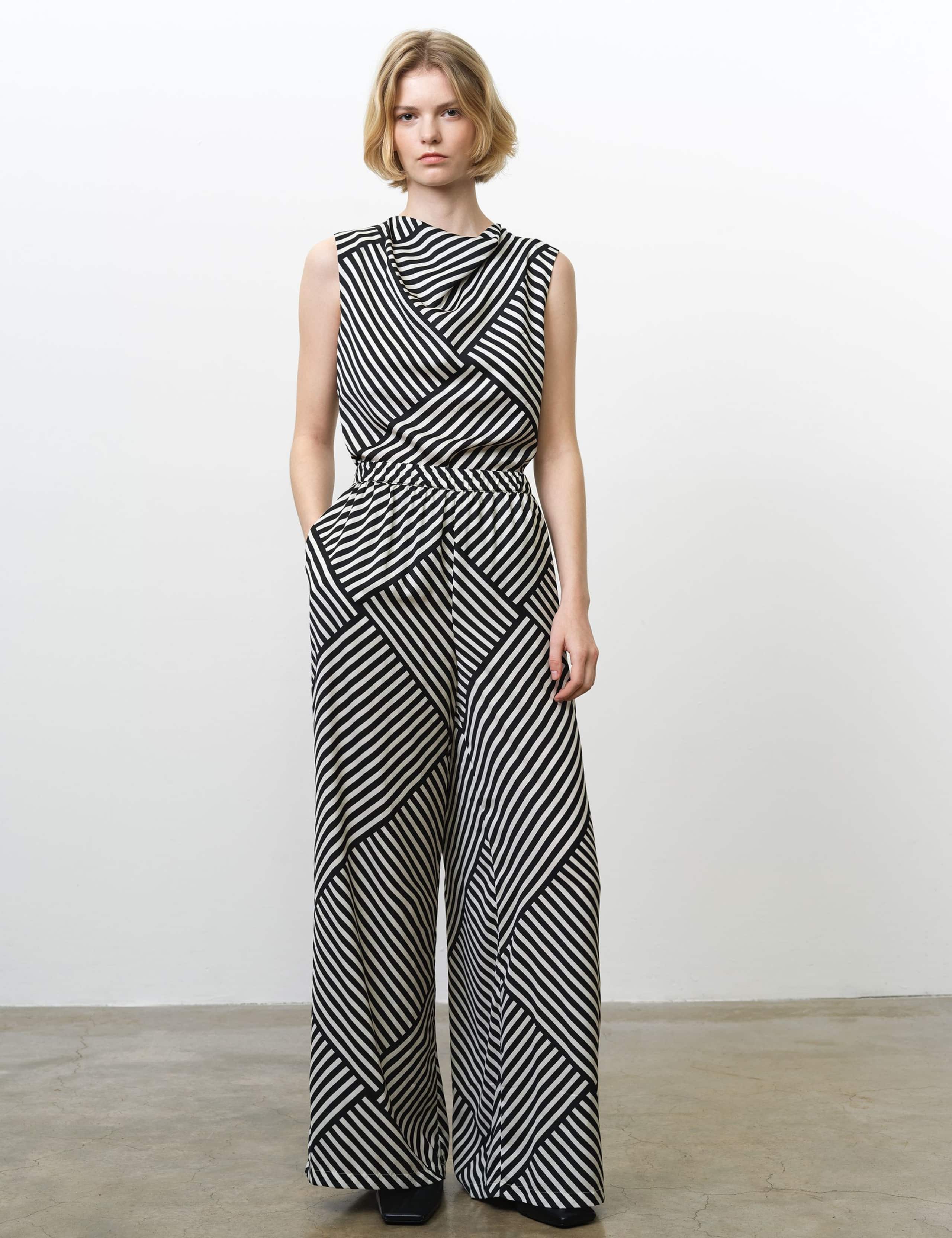 Striped Wide Leg Trousers