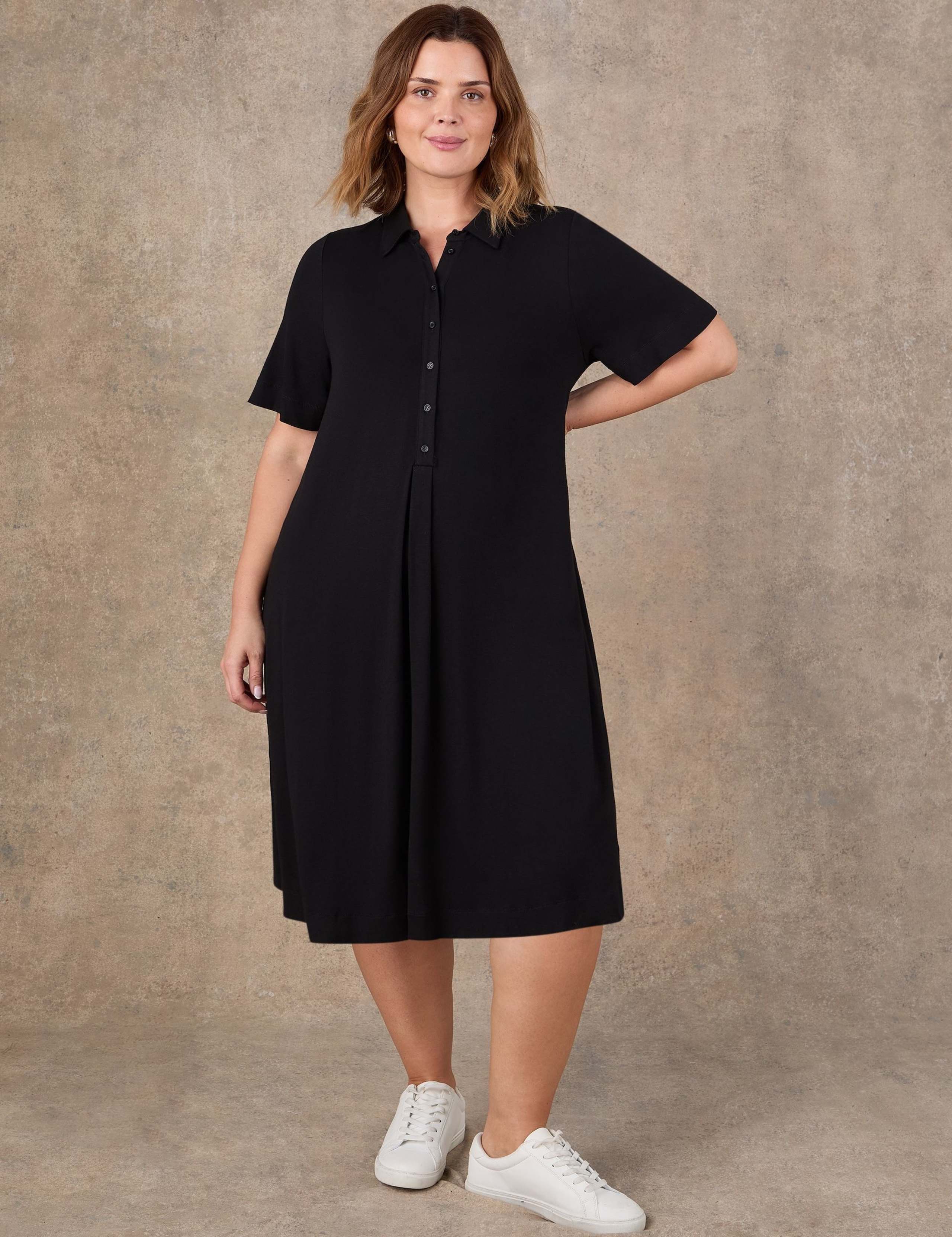 Collared Midi Shirt Dress
