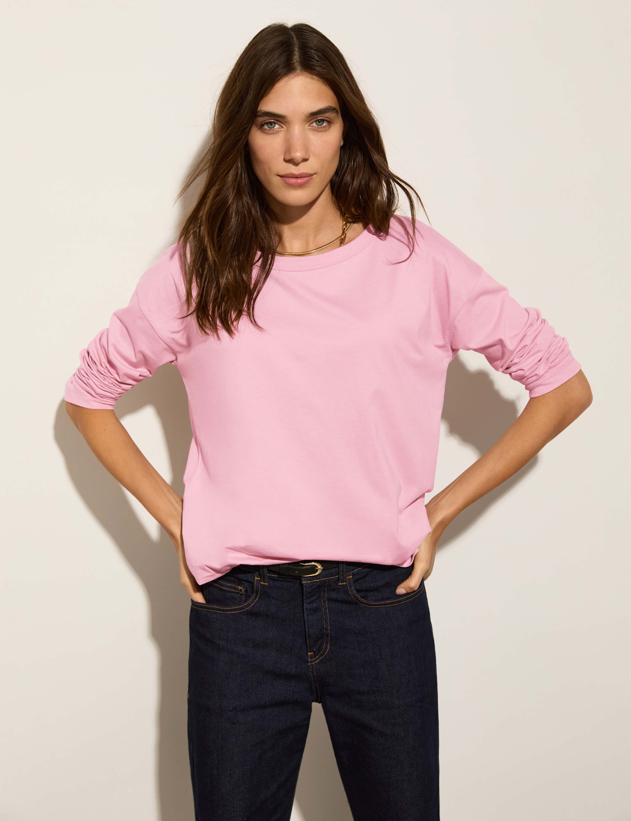Pure Cotton Crew Neck Top