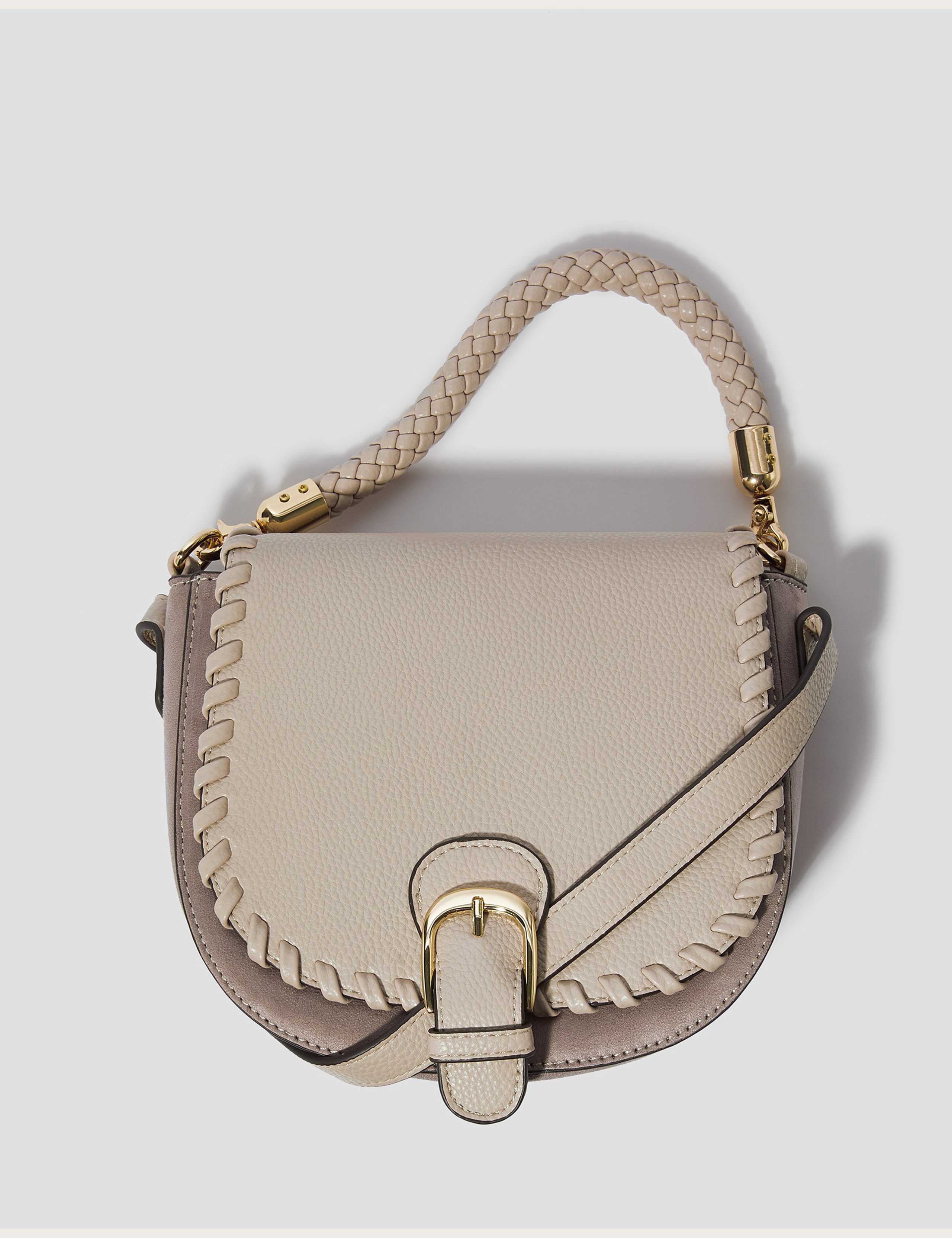 Woven Satchel Cross Body Bag